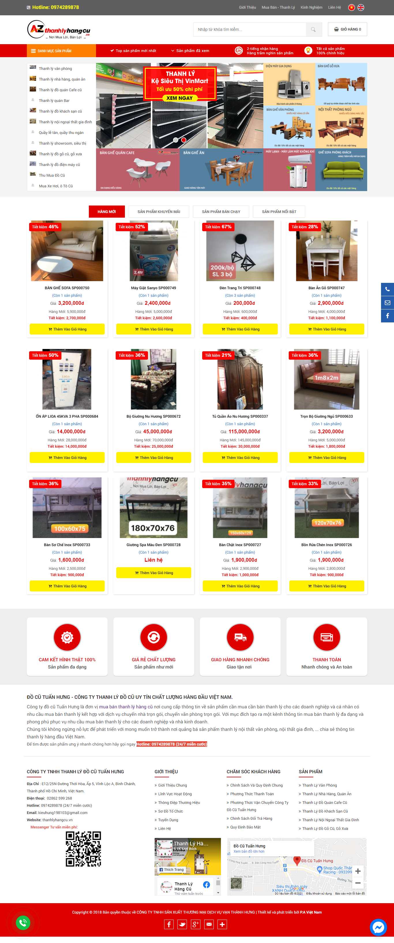 Thiết kế Web bán đồ cũ thanhlyhangcu.vn