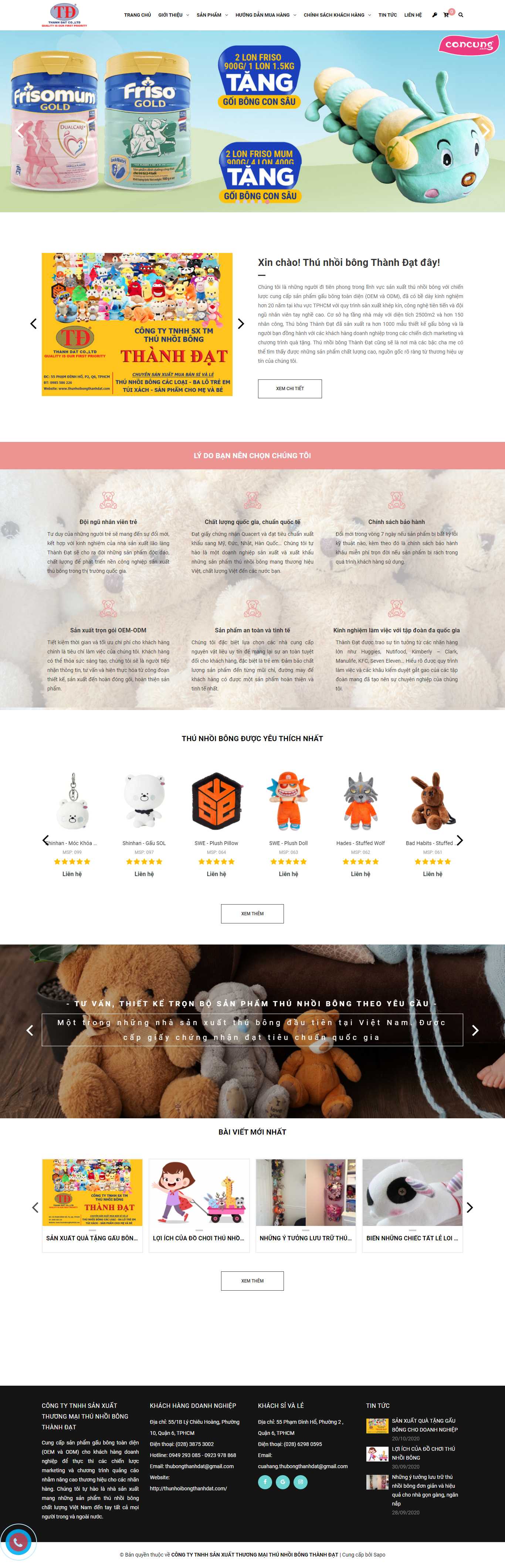 Thiết kế Web bán đồ tạp hoá thunhoibongthanhdat.com