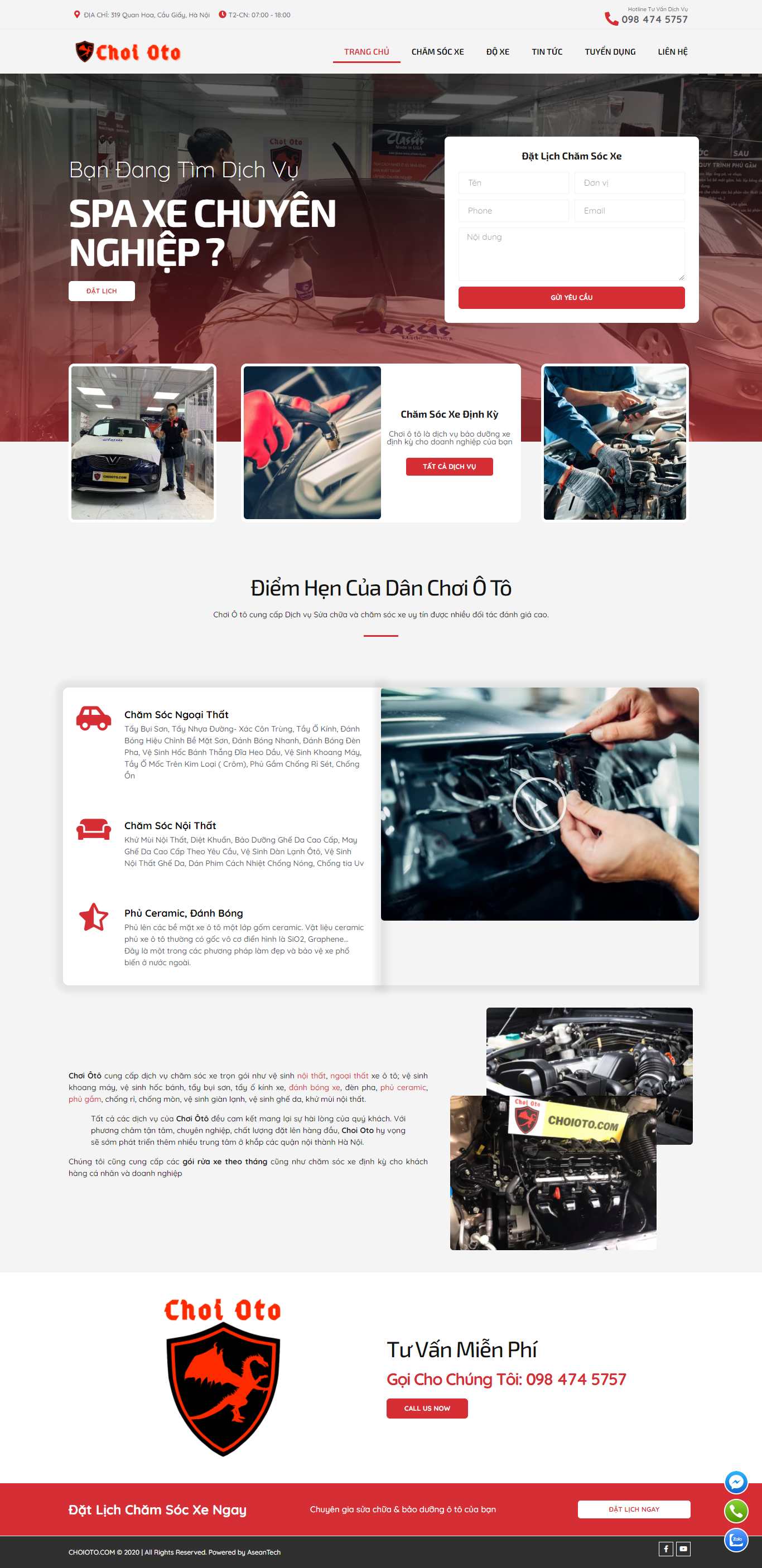 Thiết kế Web bán xe ô tô choioto.com