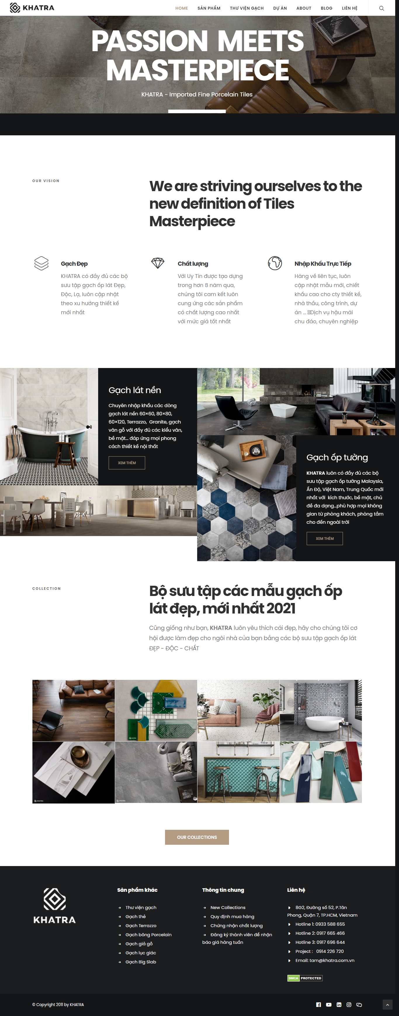 Thiết kế Web bán gạch ốp lát khatra.com.vn