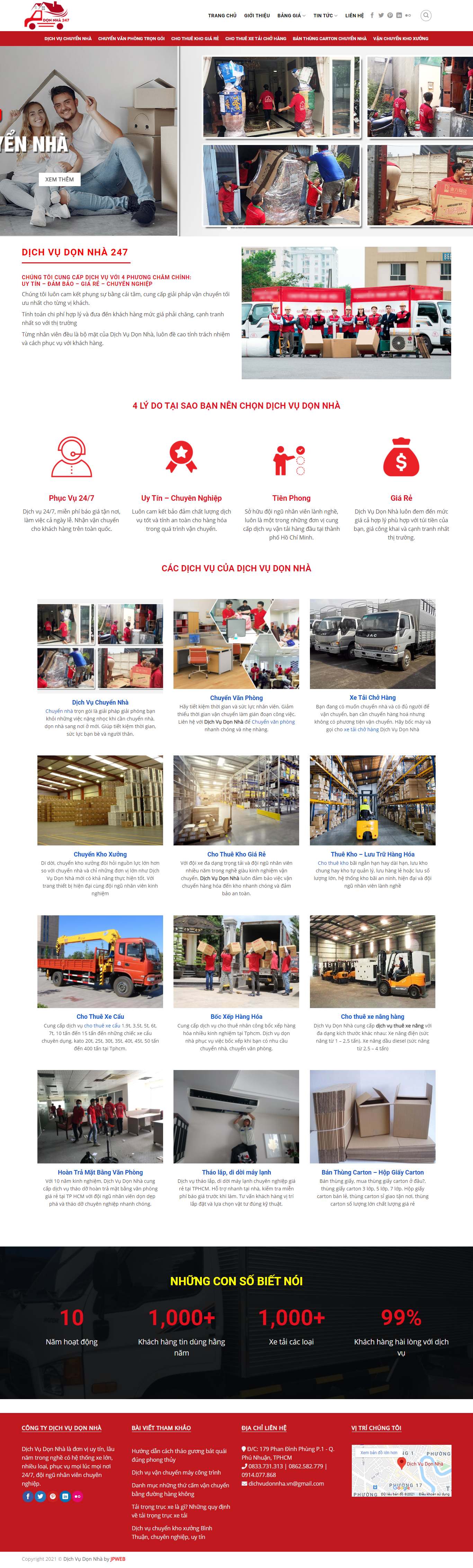 Thiết kế Web vn4u dichvudonnha.vn