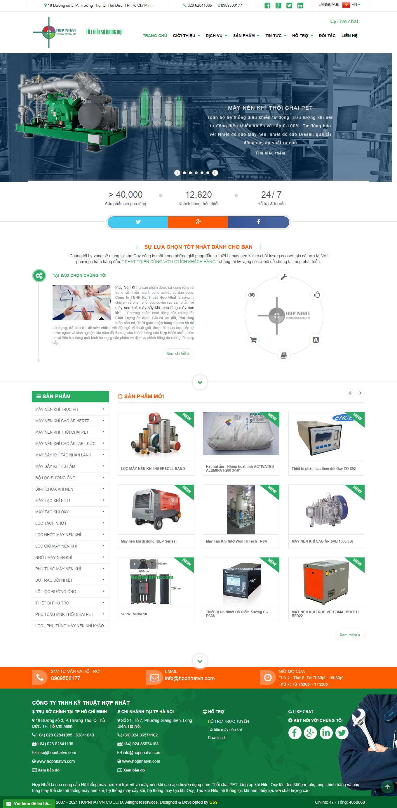 Thiết kế Web máy nén khí hopnhatvn.com