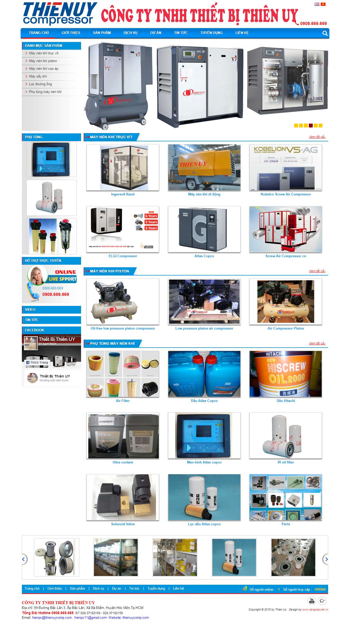 Thiết kế Web máy nén khí thienuycomp.com