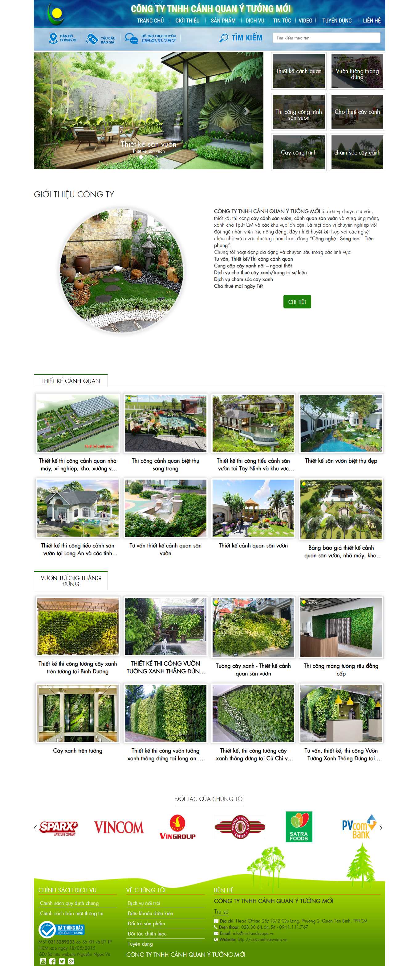 Thiết kế Web cây cảnh đẹp caycanhsanvuon.vn