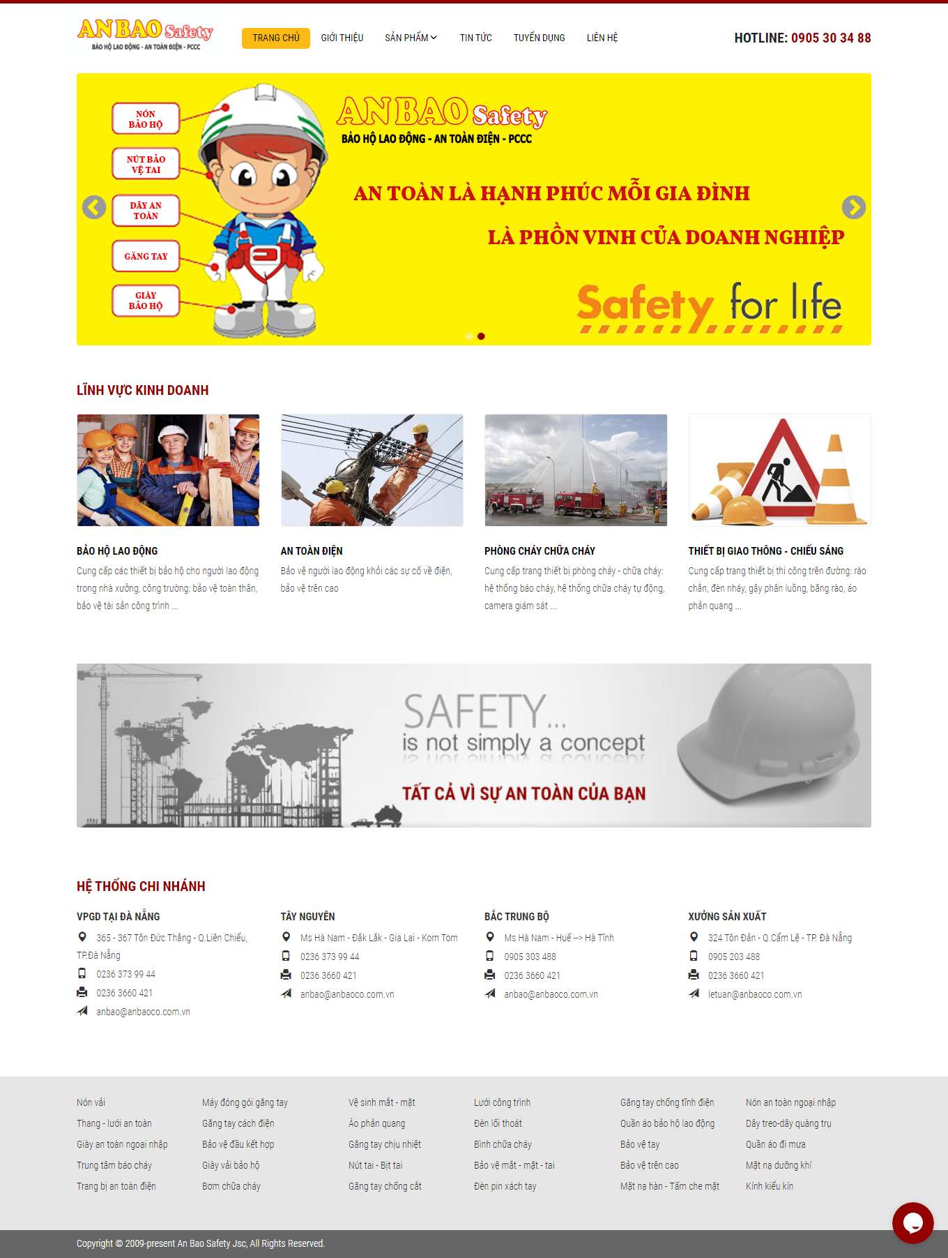 Thiết kế Web giày bảo hộ lao động anbaoco.com.vn