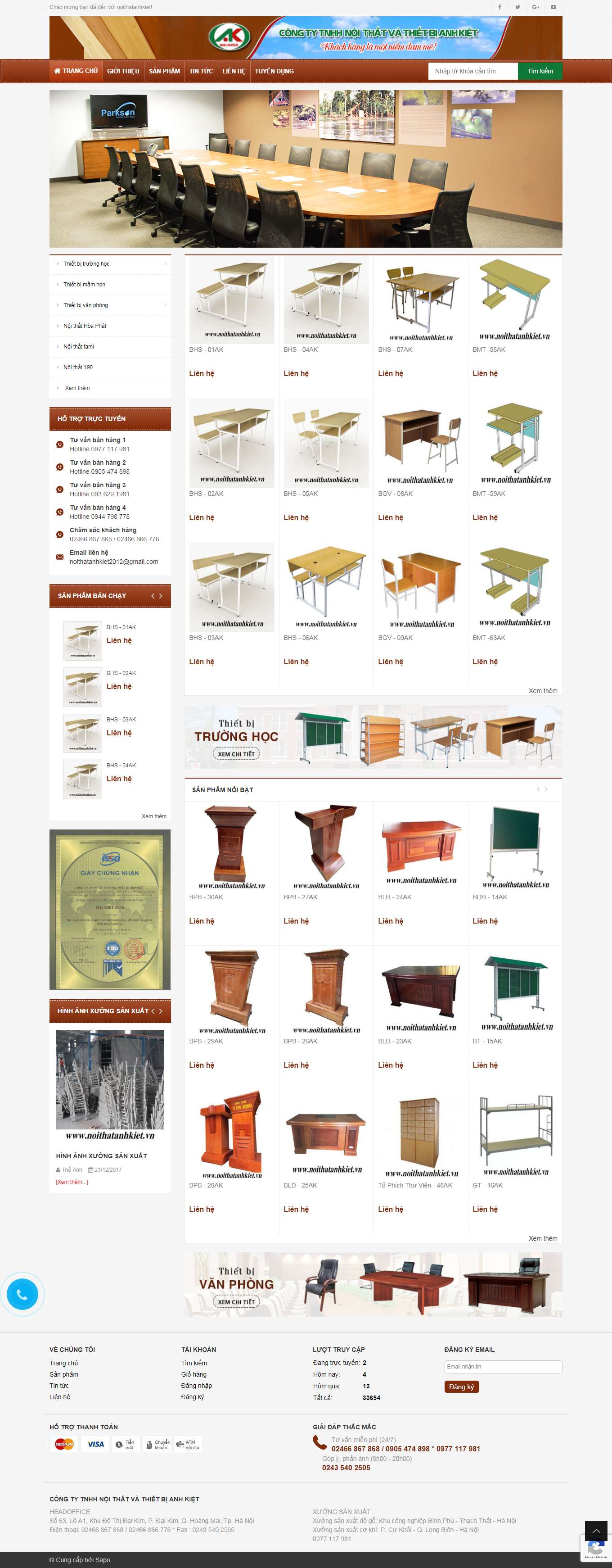 Thiết kế Web bàn học cho bé noithatanhkiet.vn