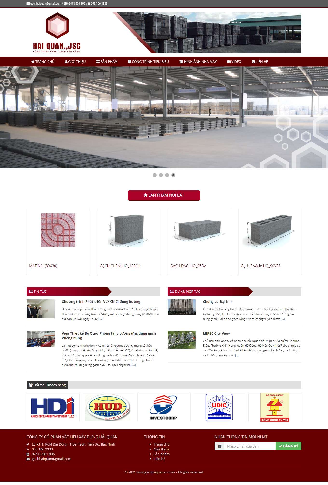 Thiết kế Web nhà máy gạch gachhaiquan.com.vn