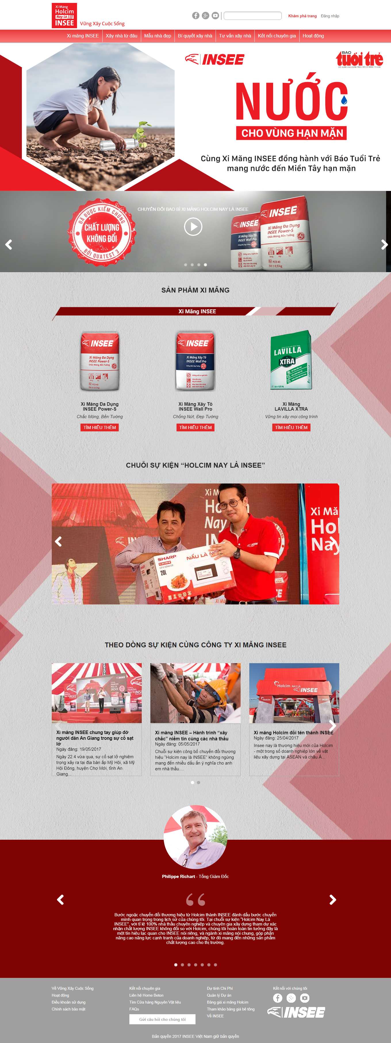 Thiết kế Web công ty xi măng vungxaycuocsong.com.vn