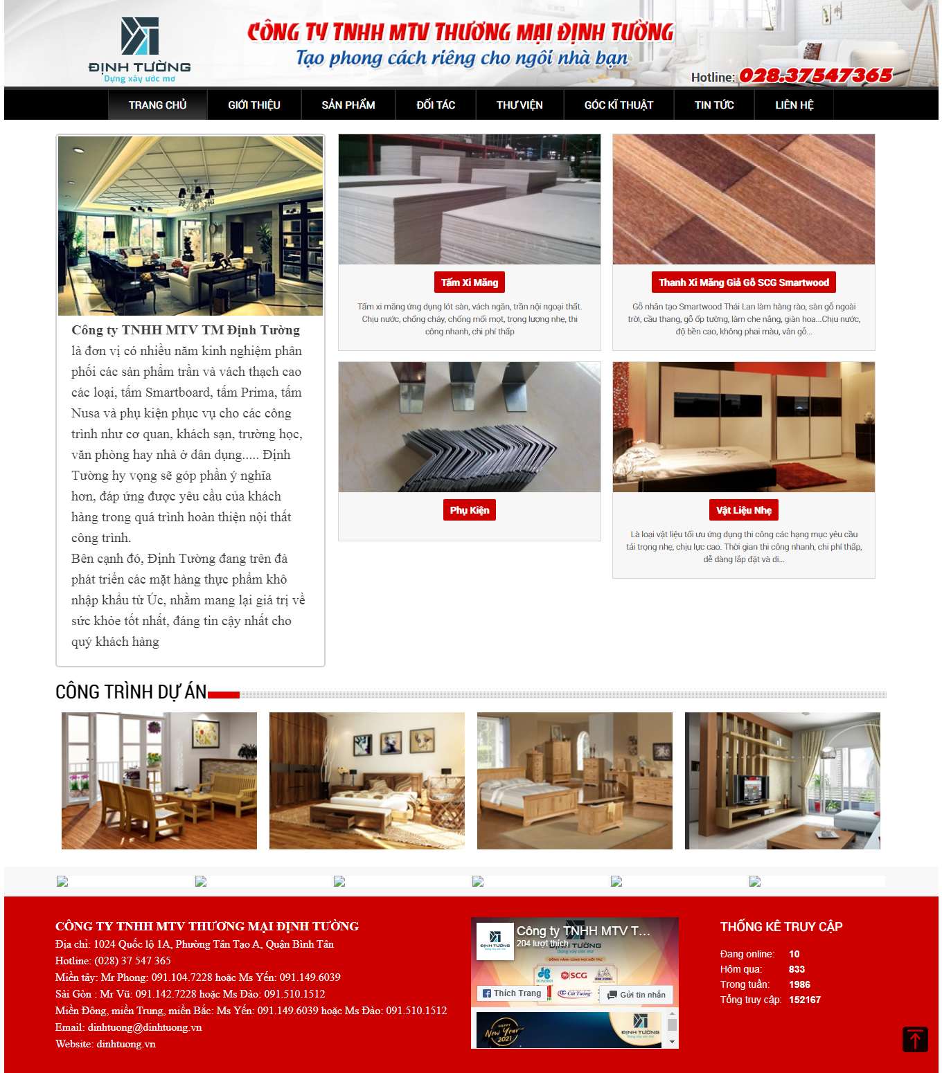 Thiết kế Web công ty xi măng dinhtuong.vn