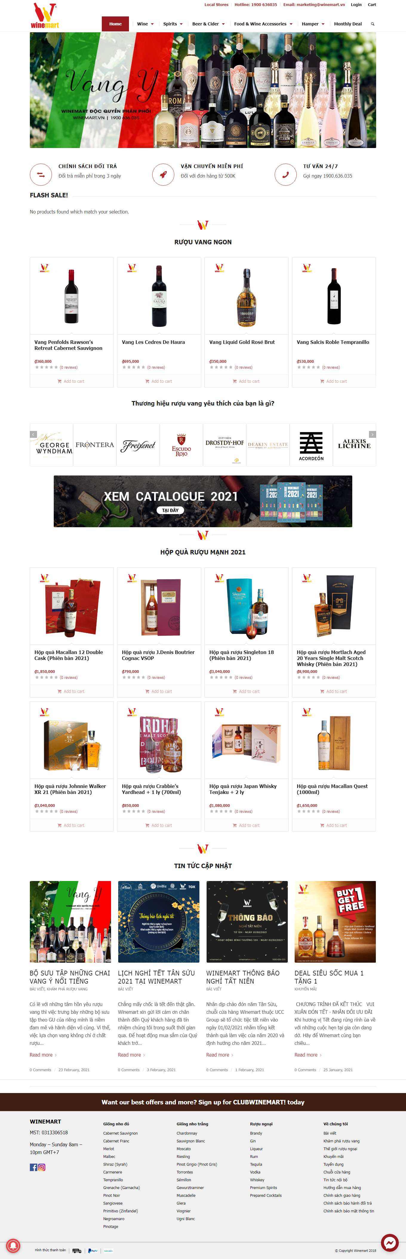 Thiết kế Web công ty bia winemart.vn