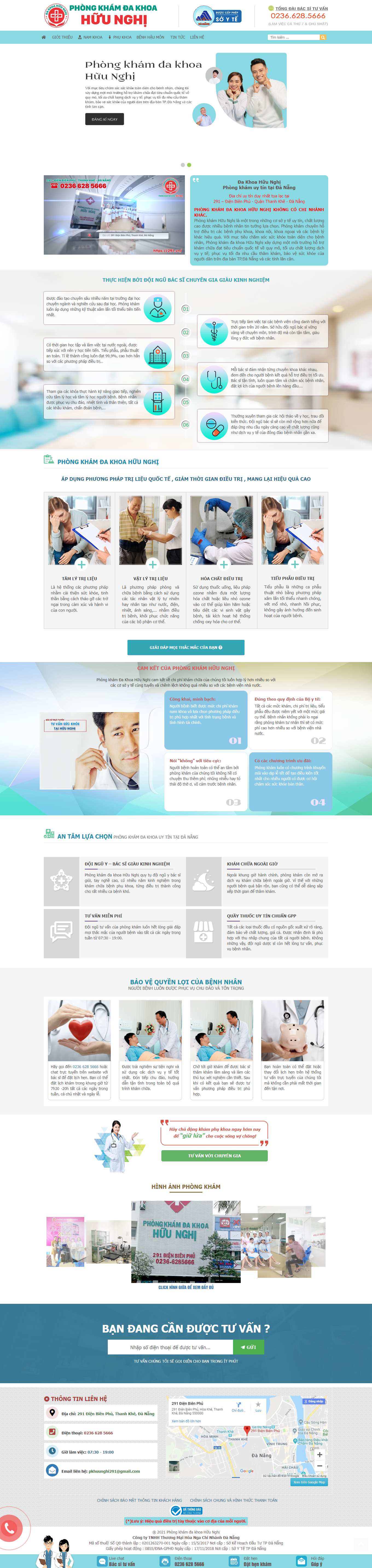 Thiết kế Web phòng khám đa khoa 291.vn