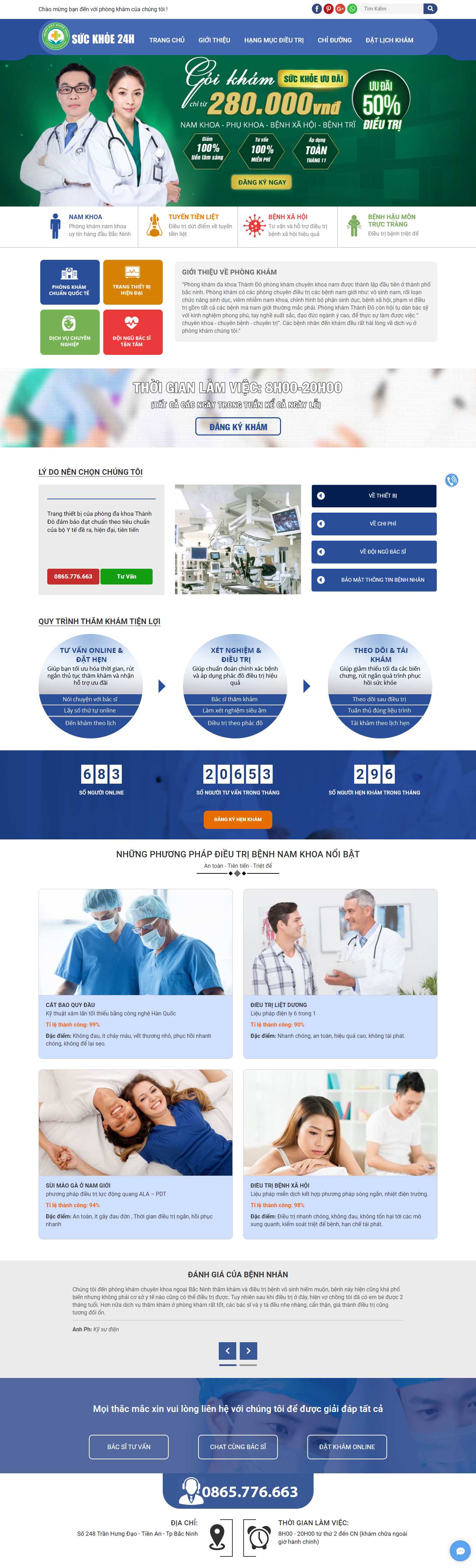 Thiết kế Web phòng khám đa khoa wikisuckhoe24h.com