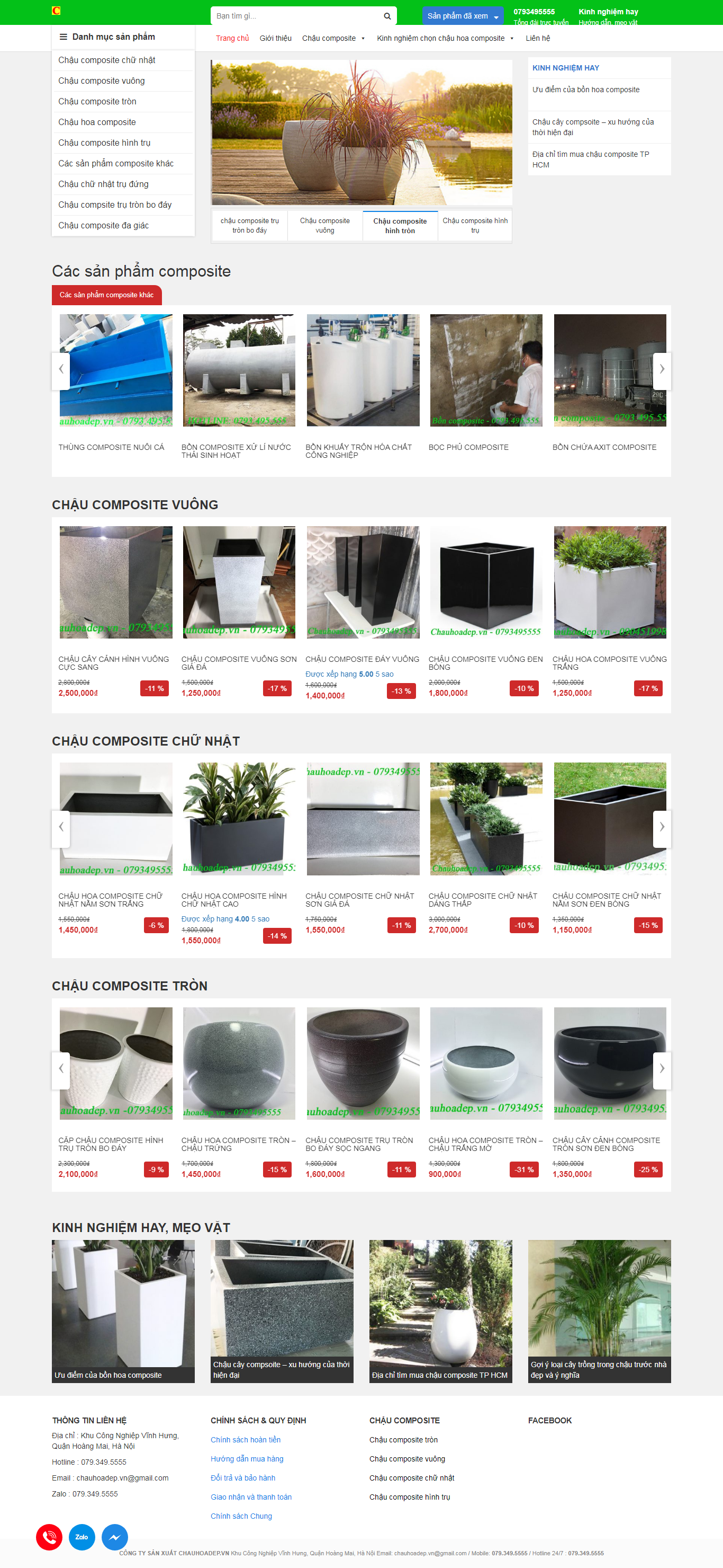 Thiết kế Web cây cảnh văn phòng chauhoadep.vn