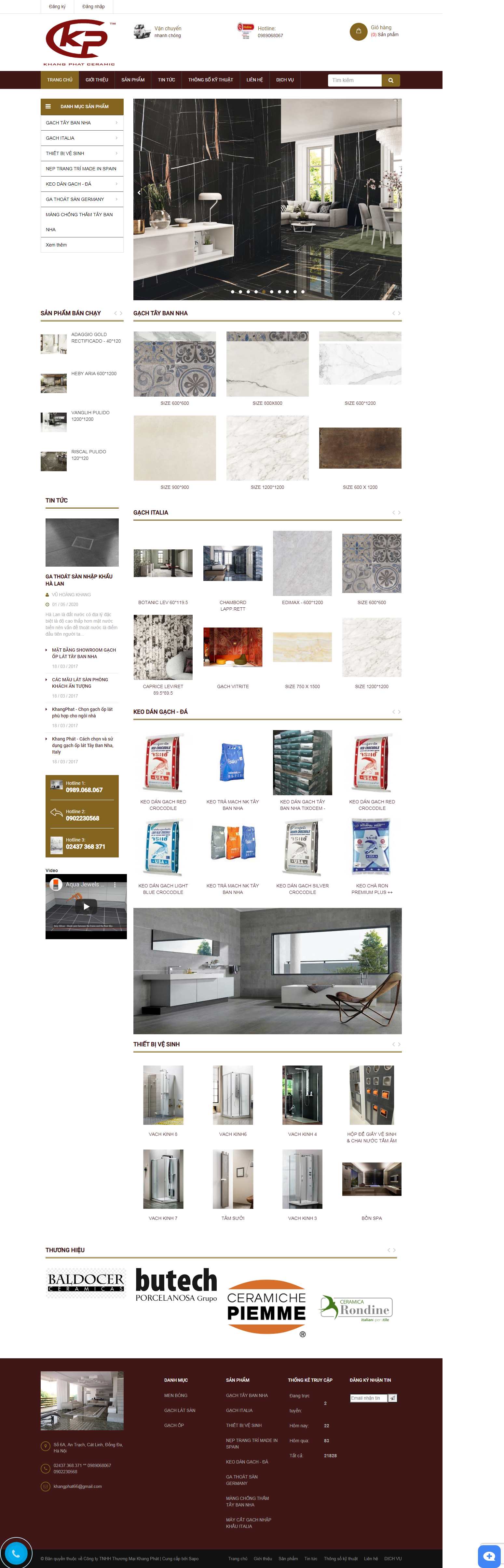 Thiết kế Web công ty gạch men gachoplattaybannha.vn