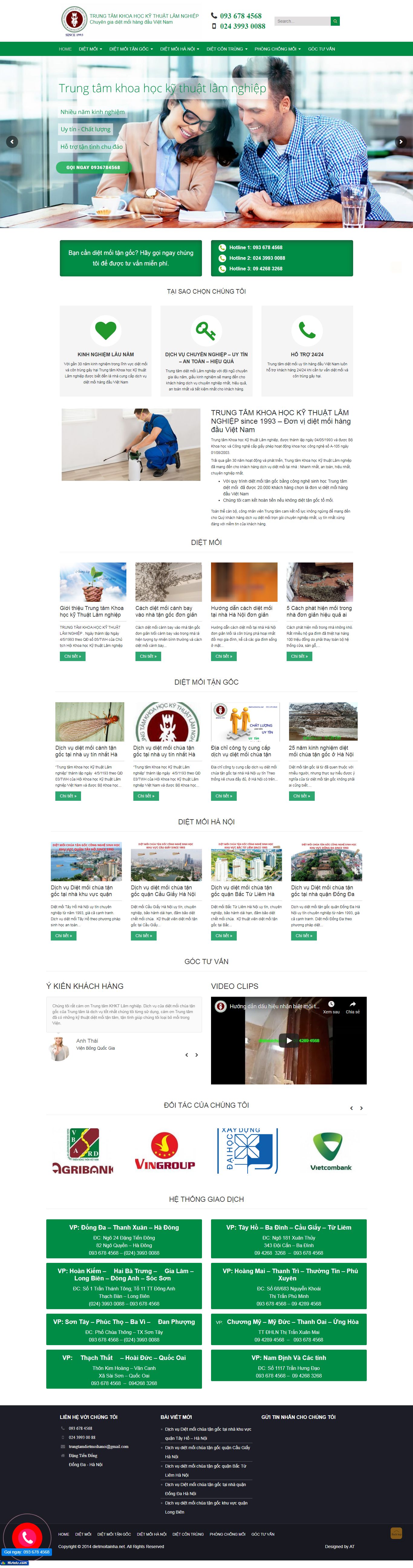 Thiết kế Web công ty diệt mối dietmoihanoi.net