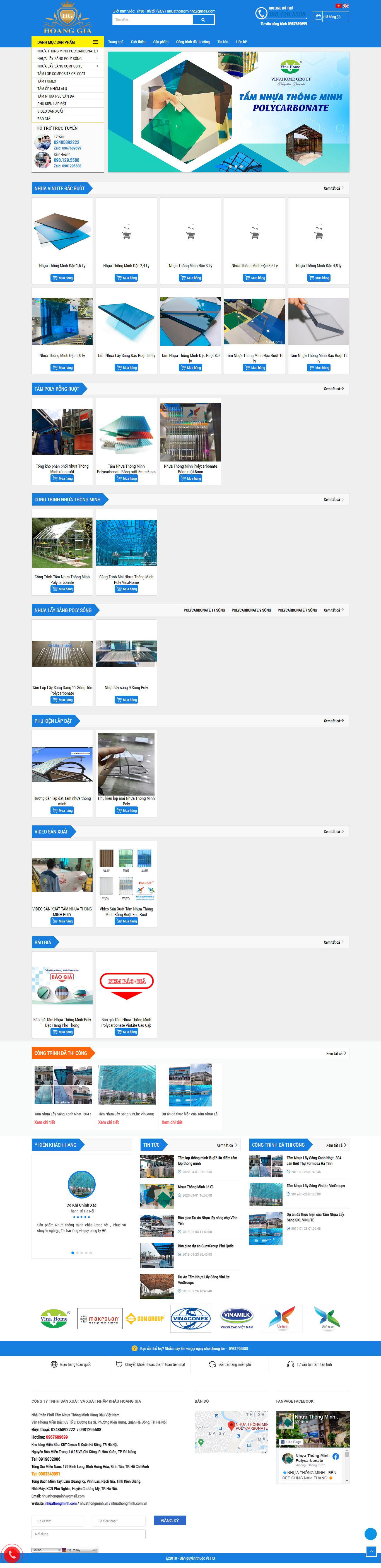 Thiết kế Web bán tấm lợp thông minh nhuathongminh.com
