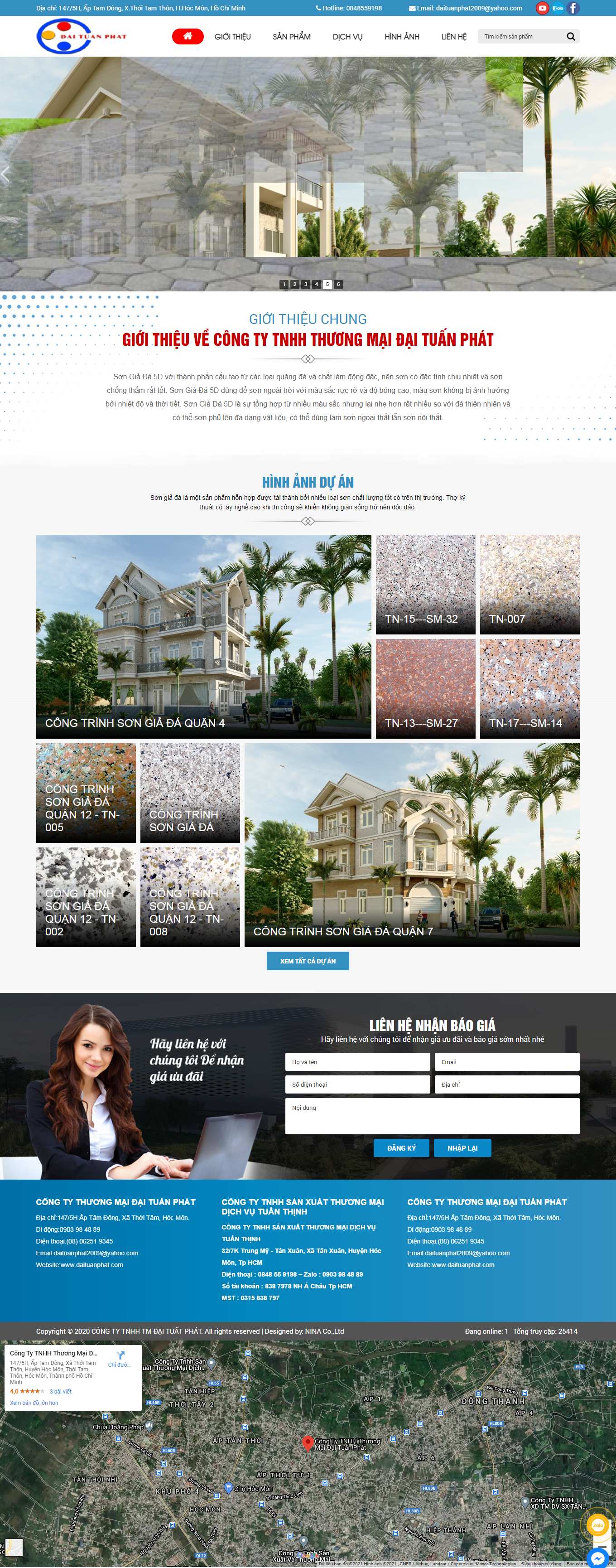 Thiết kế Web công ty đá ốp lát daituanphat.com
