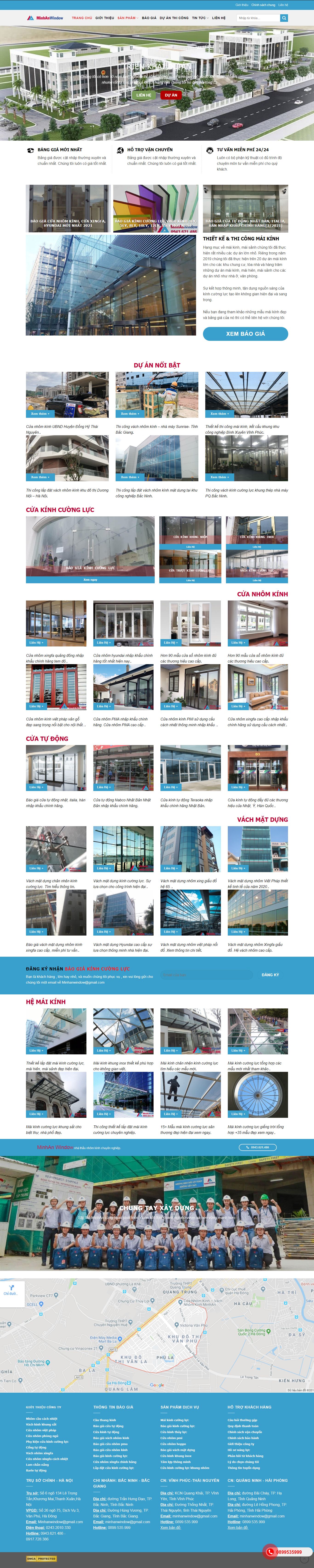 Thiết kế Web bán tấm nhựa thông minh minhanwindow.vn