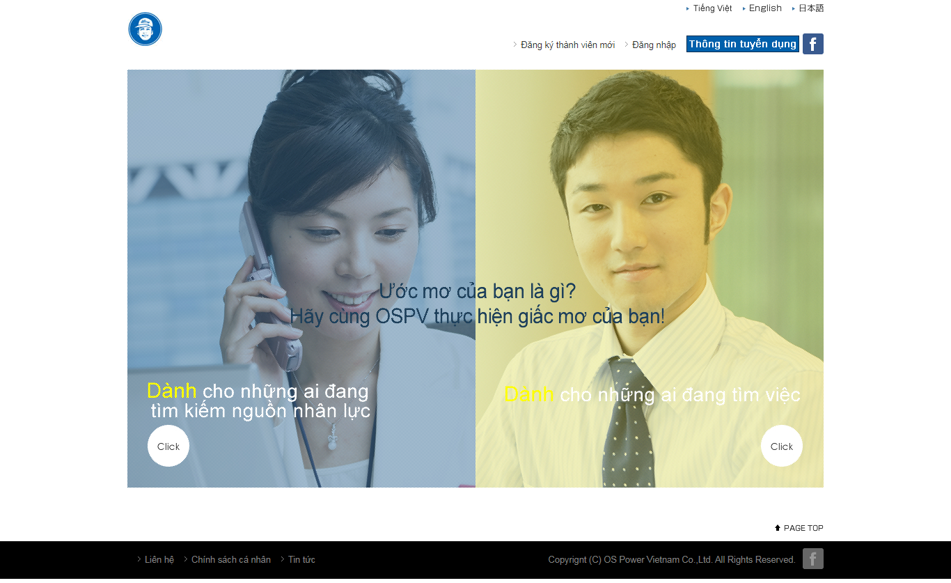 Thiết kế Web công ty tnhh outsourcing-vn.com