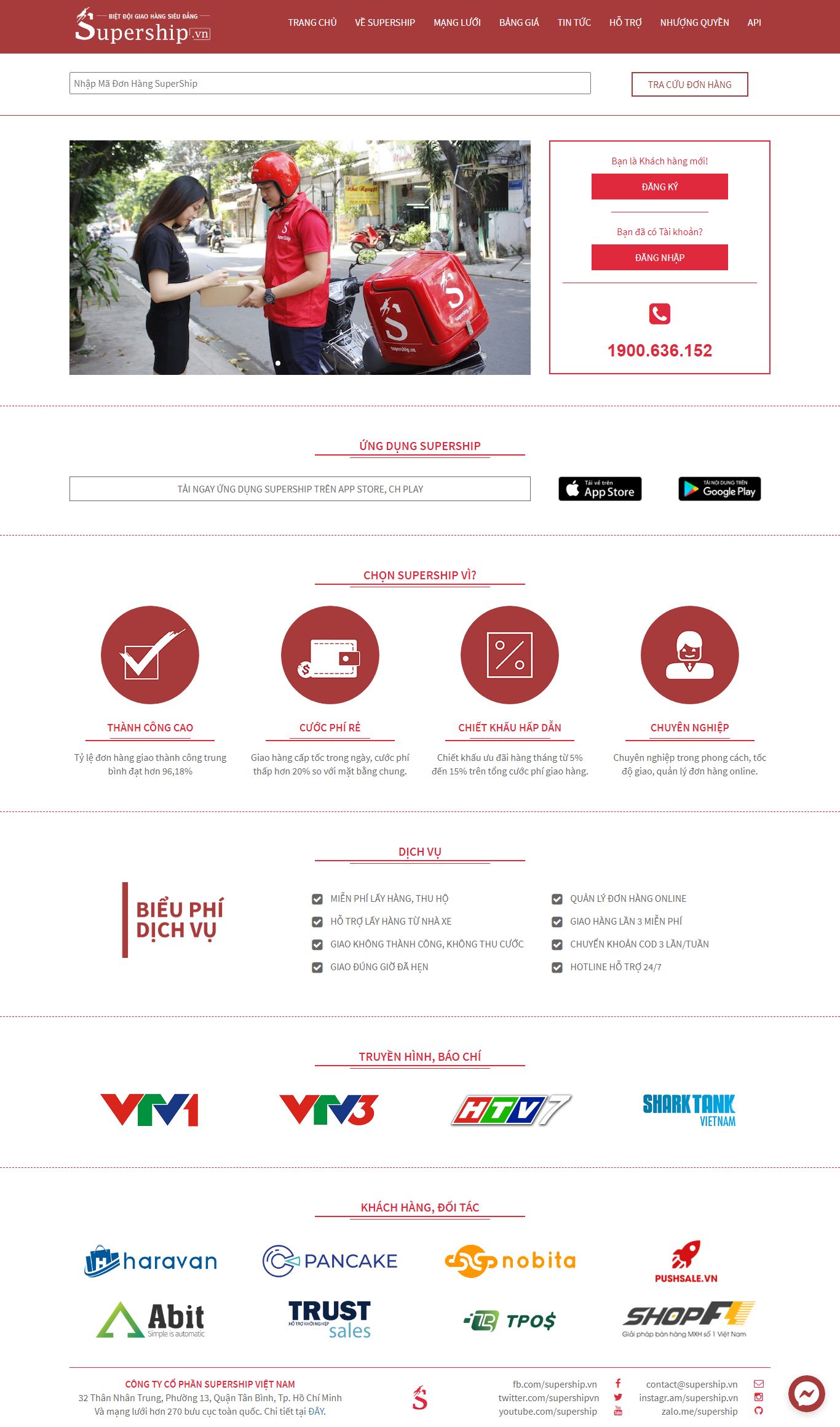 Thiết kế Web công ty giao hàng nhanh supership.vn