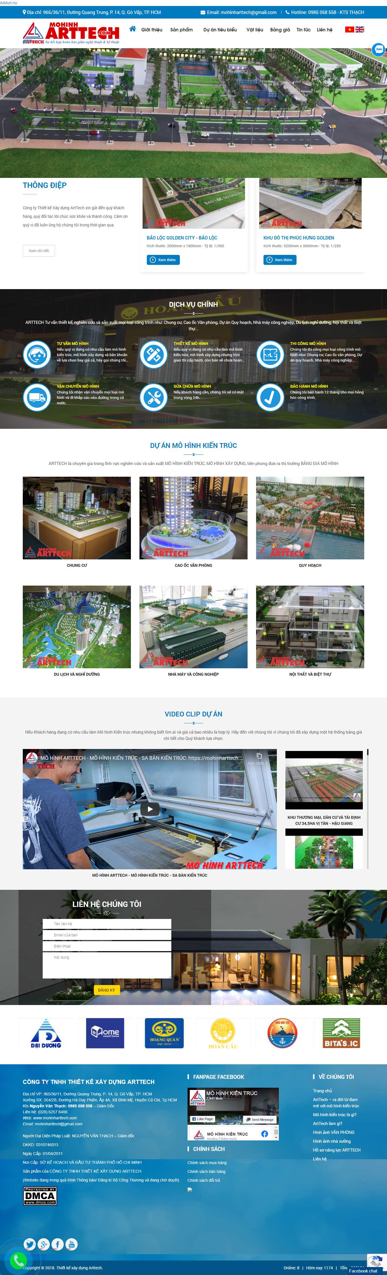 Thiết kế Web công ty kiến trúc mohinharttech.com