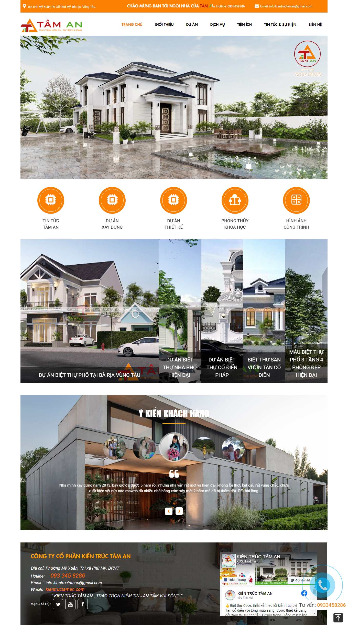 Thiết kế Web công ty kiến trúc kientructaman.com