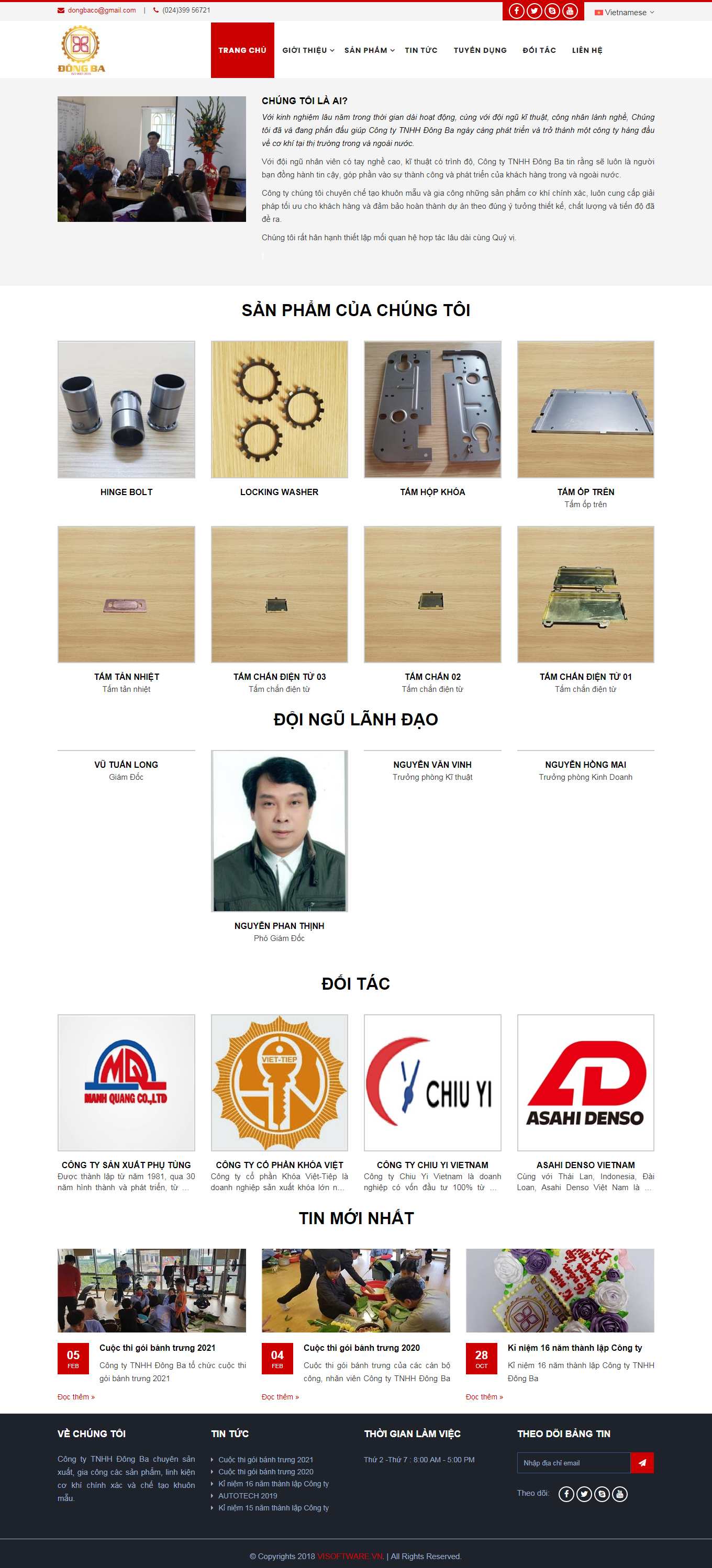 Thiết kế Web công ty điện tử dongbaco.com