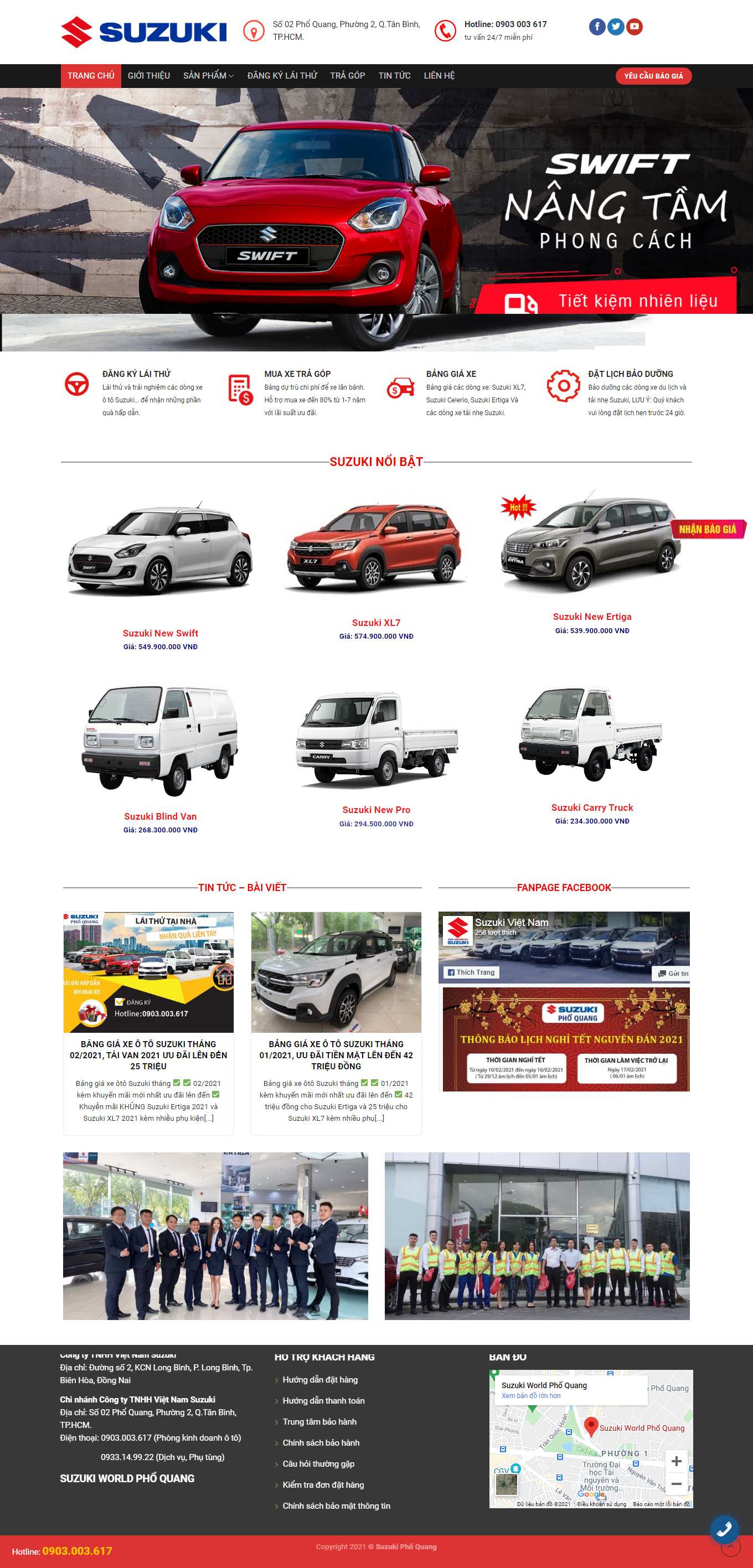 Thiết kế Web ô tô - xe hơi suzukisaigon.vn