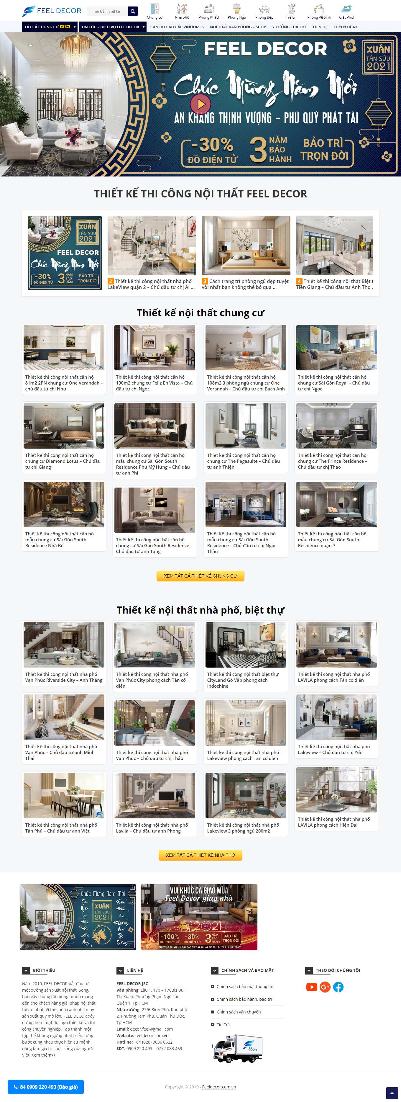 Thiết kế Web thiết kế nội thất feeldecor.com.vn