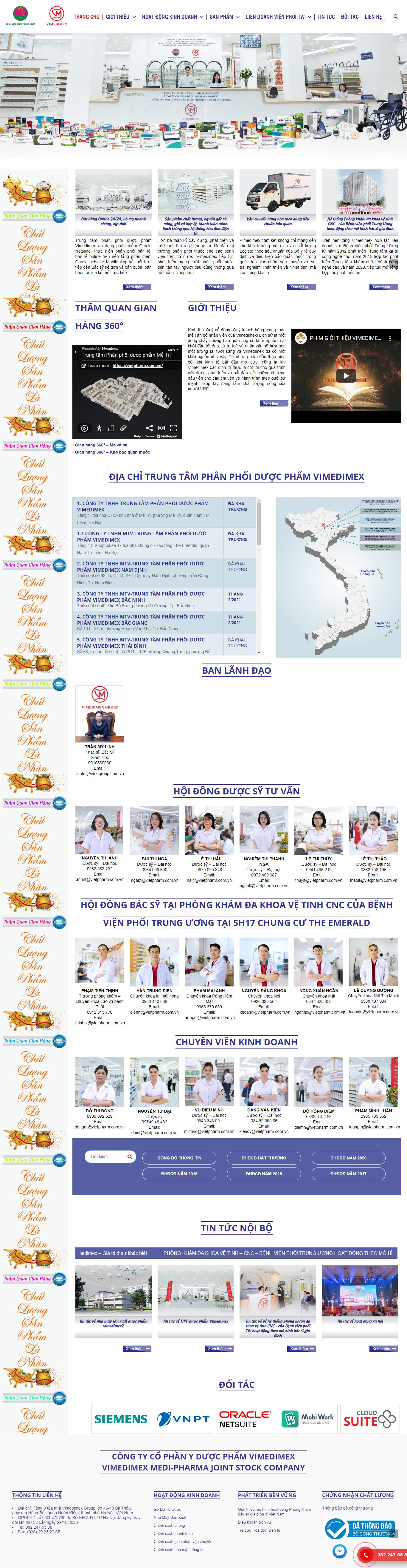 Thiết kế Web công ty dược vietpharm.com.vn