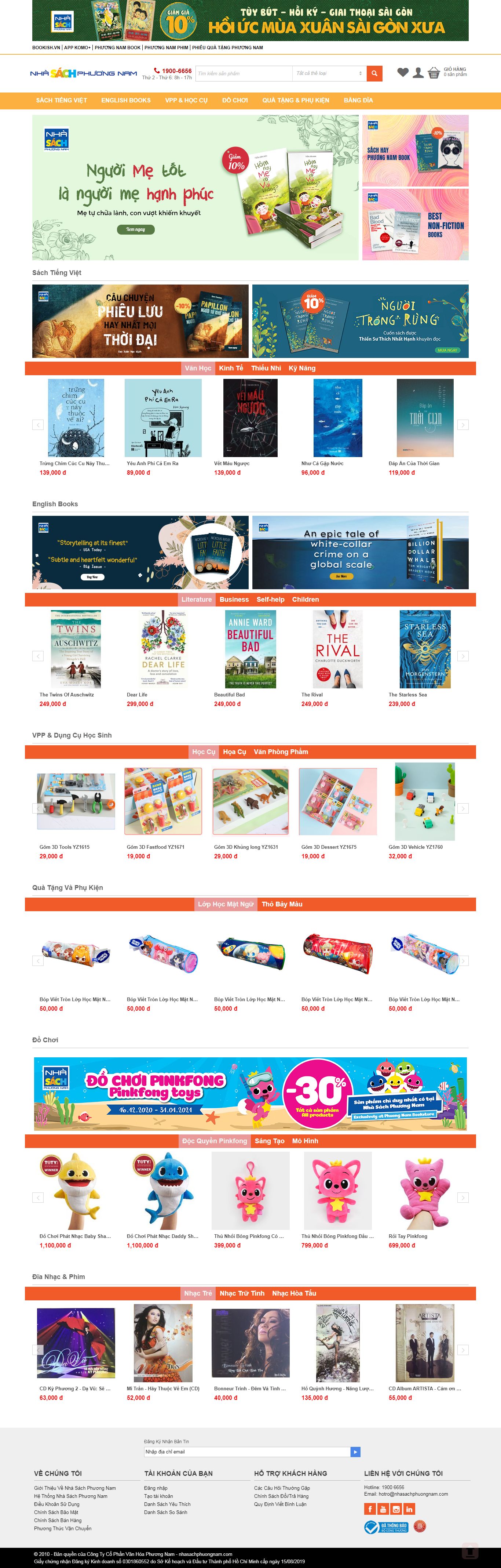 Thiết kế Web phương nam nhasachphuongnam.com