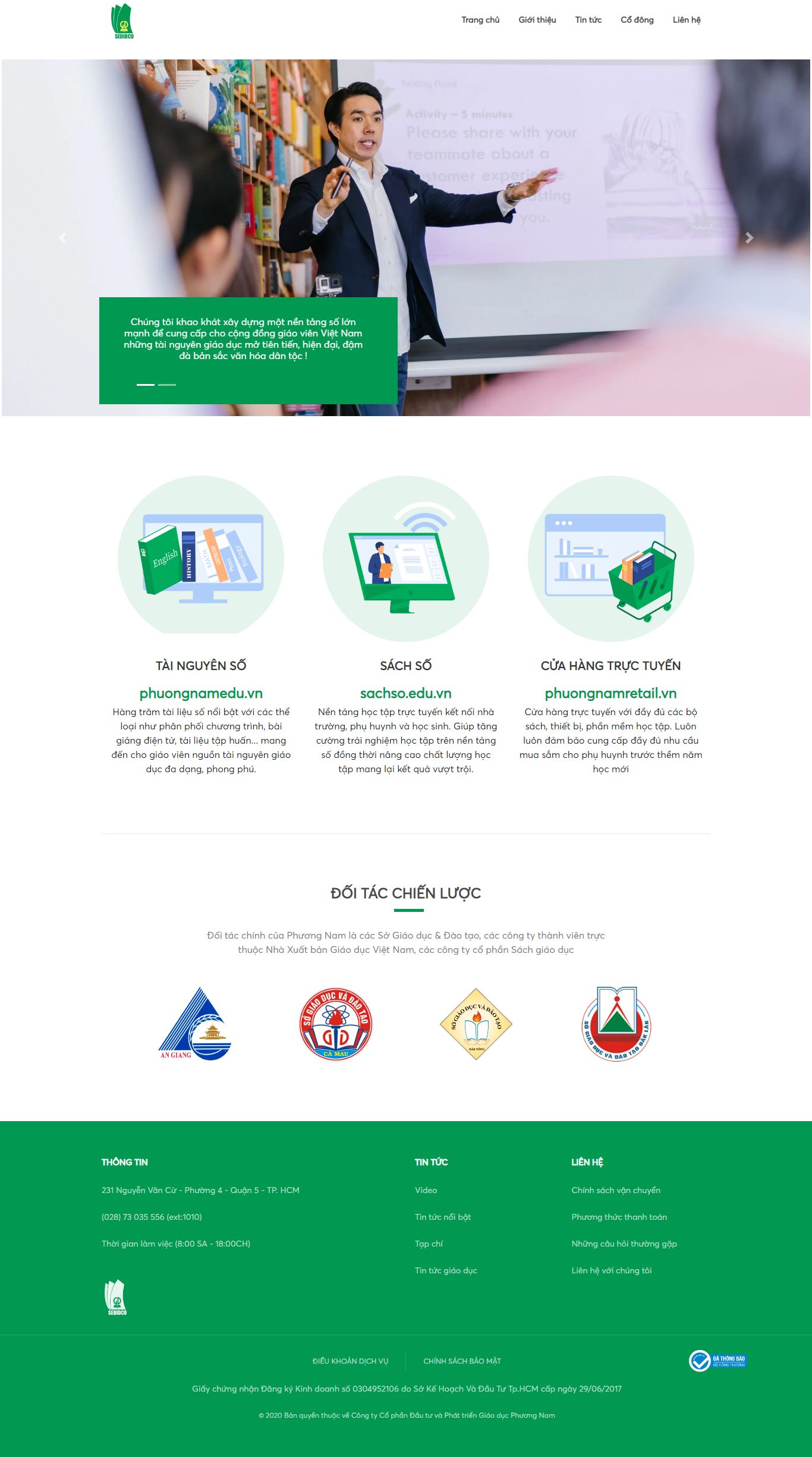Thiết kế Web phương nam phuongnam.edu.vn