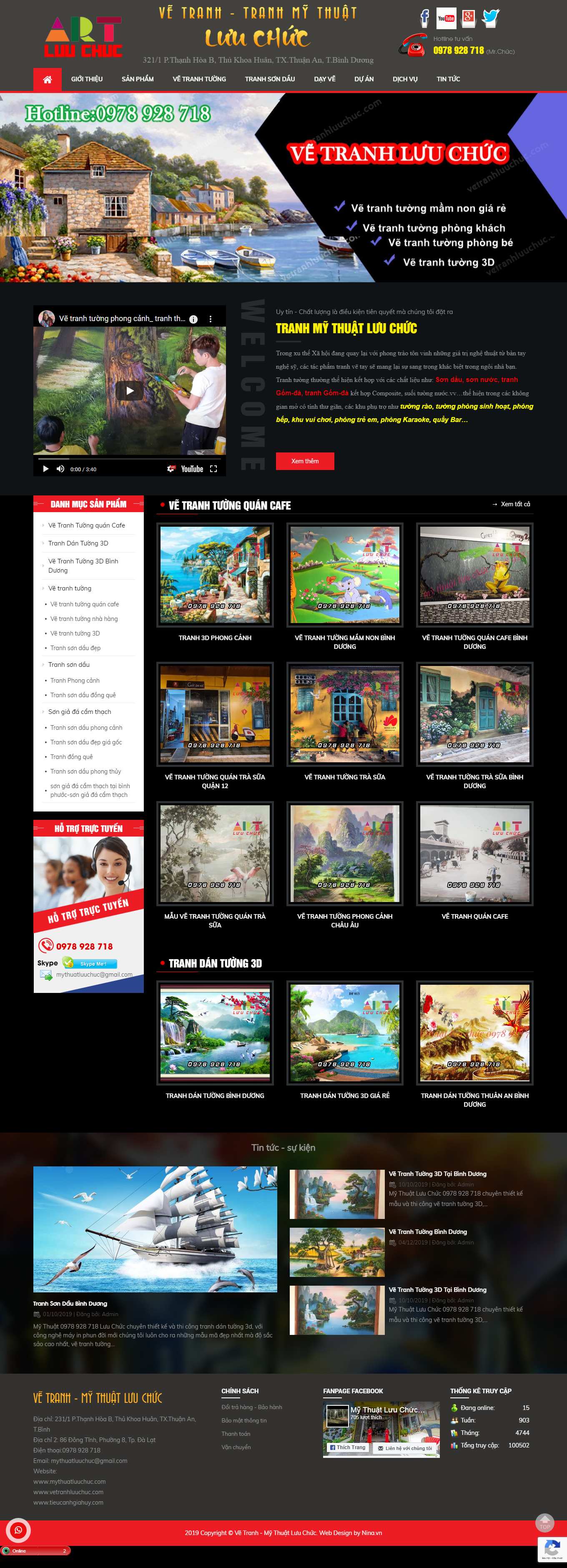 Thiết kế Web vẽ tranh tường vetranhluuchuc.com