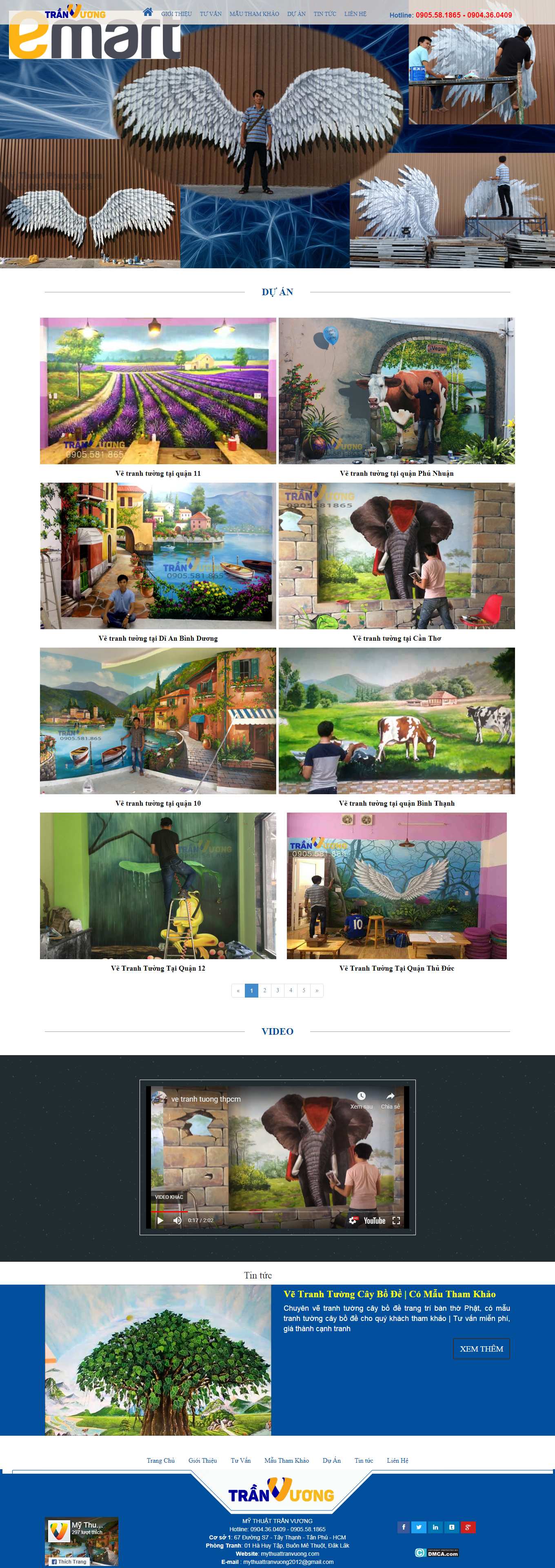 Thiết kế Web vẽ tranh tường mythuattranvuong.com