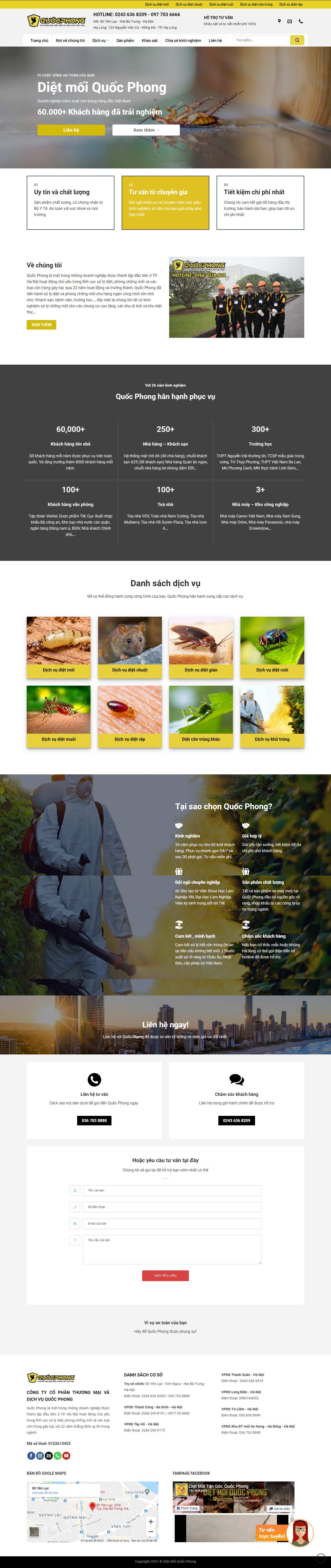 Thiết kế Web công ty diệt muỗi dietmoiquocphong.vn