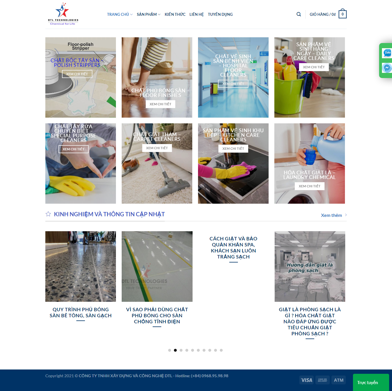 Thiết kế Web bán bột giặt quần áo chemicalvn.com