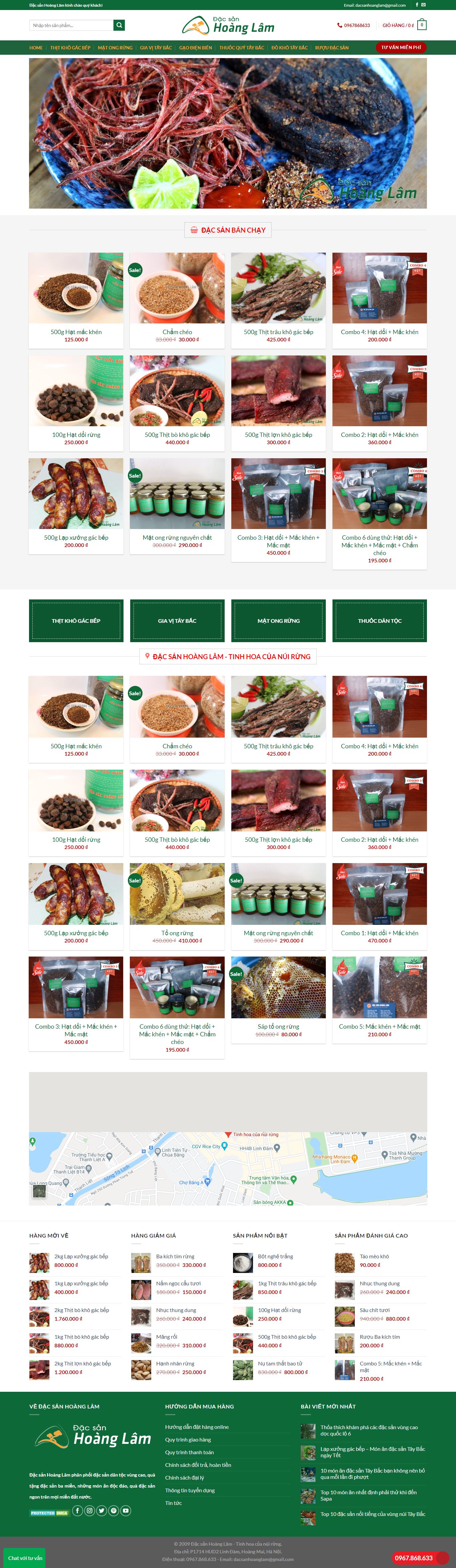 Thiết kế Web bán đặc sản 3 miền dacsandantoc.net