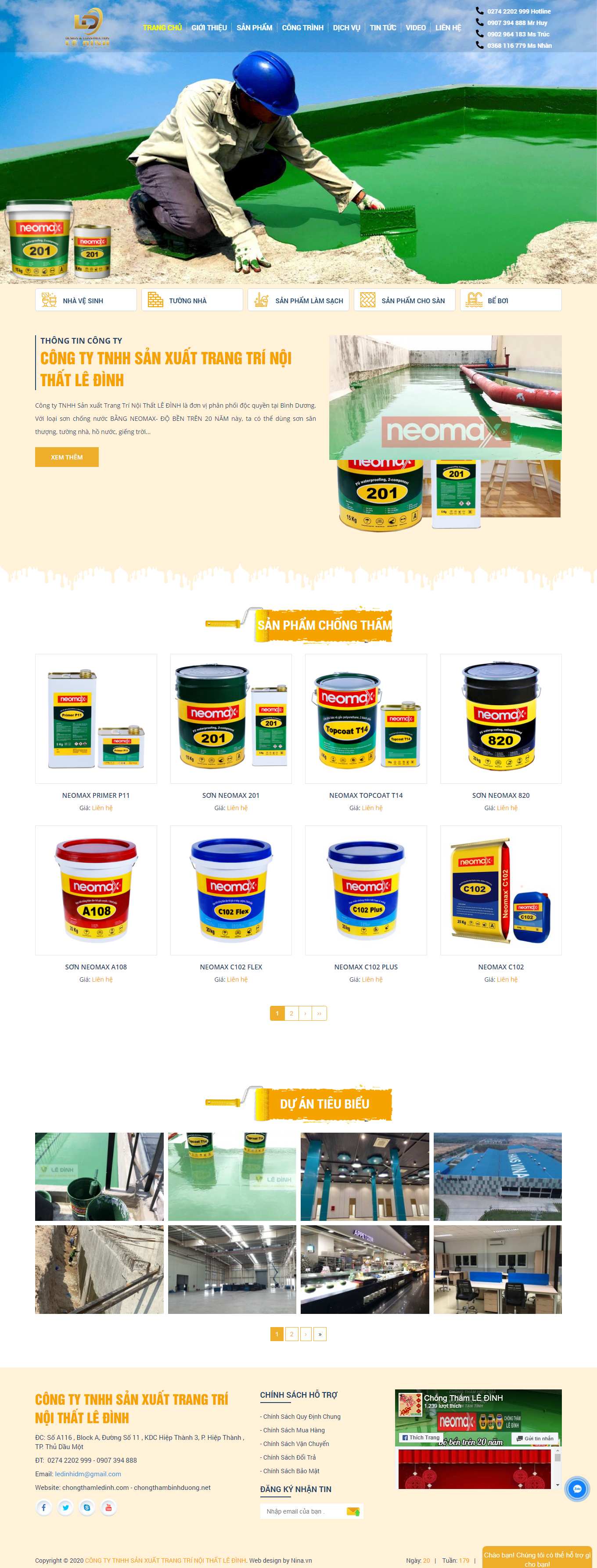 Thiết kế Web cánh cam chongthamledinh.com