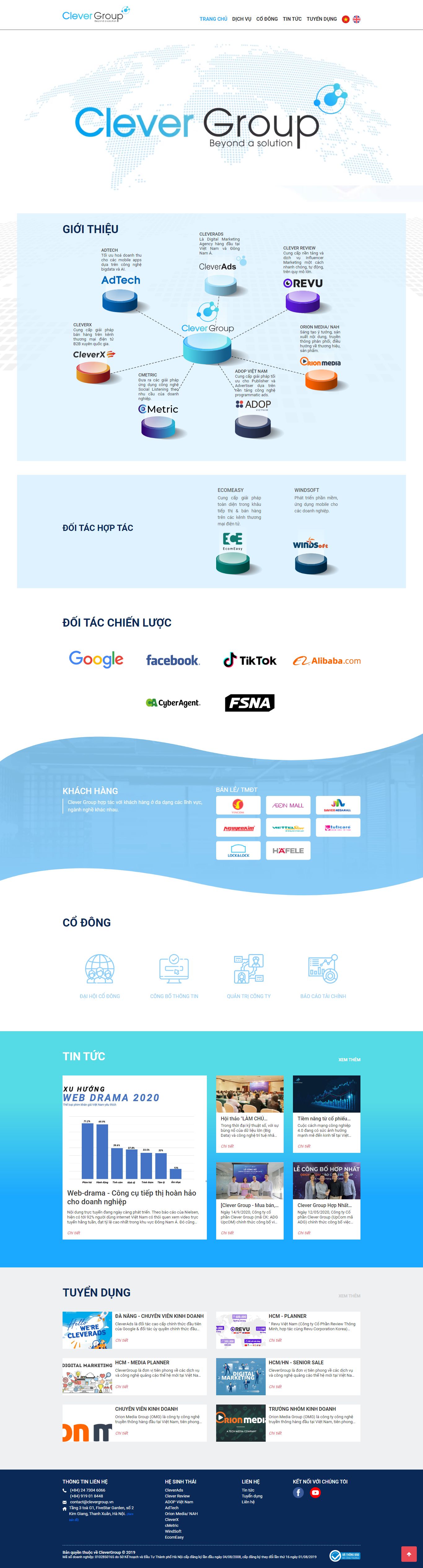 Thiết kế Web clever clevergroup.vn