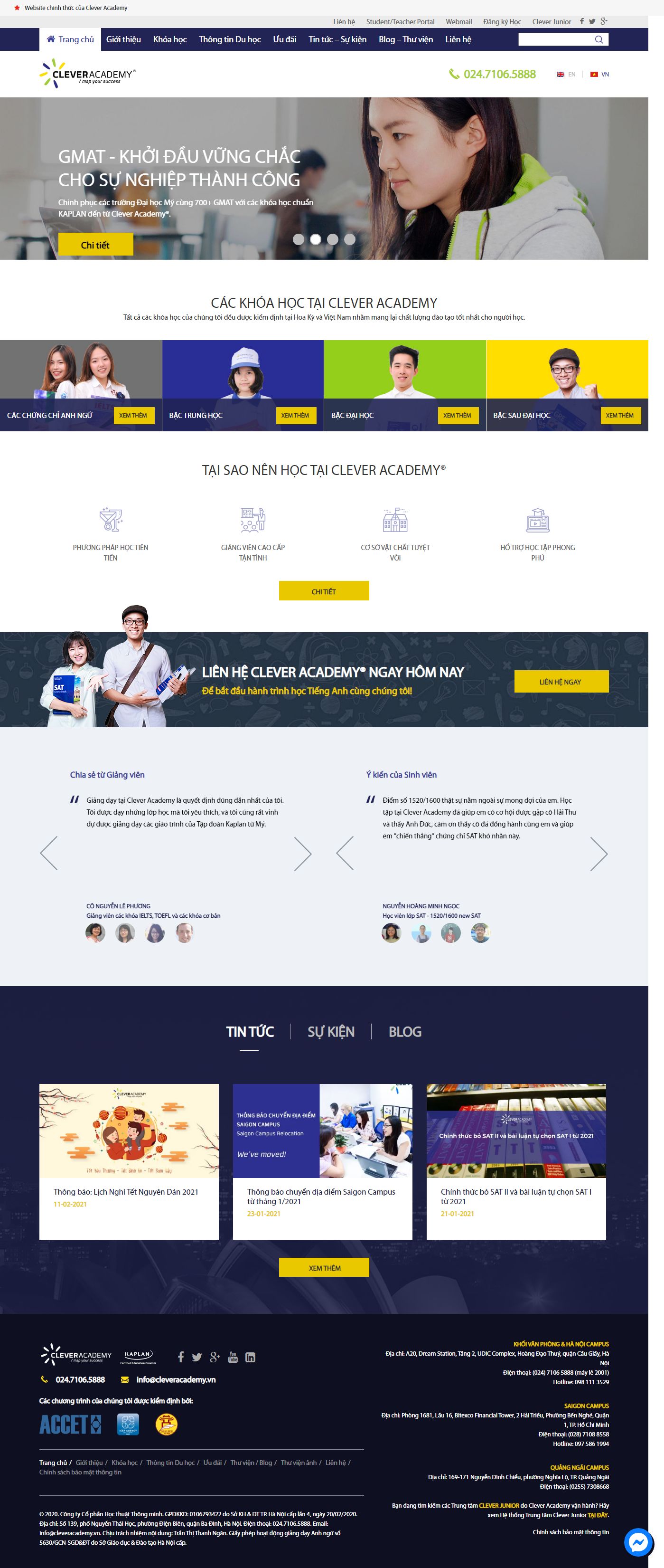 Thiết kế Web clever cleveracademy.vn