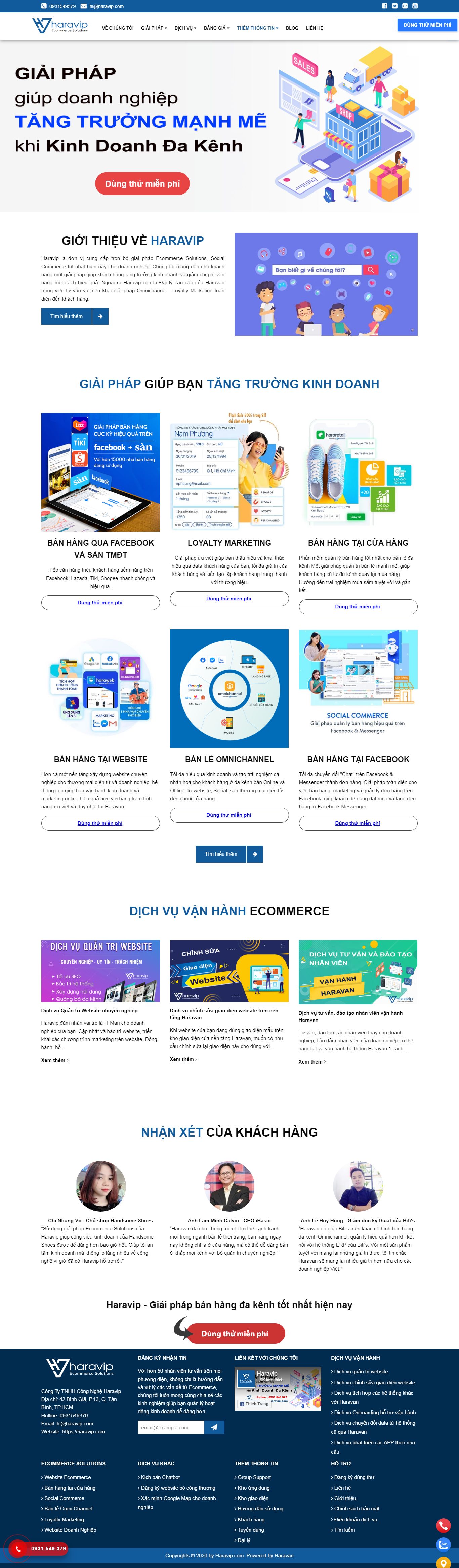 Thiết kế Web haravan haravip.com
