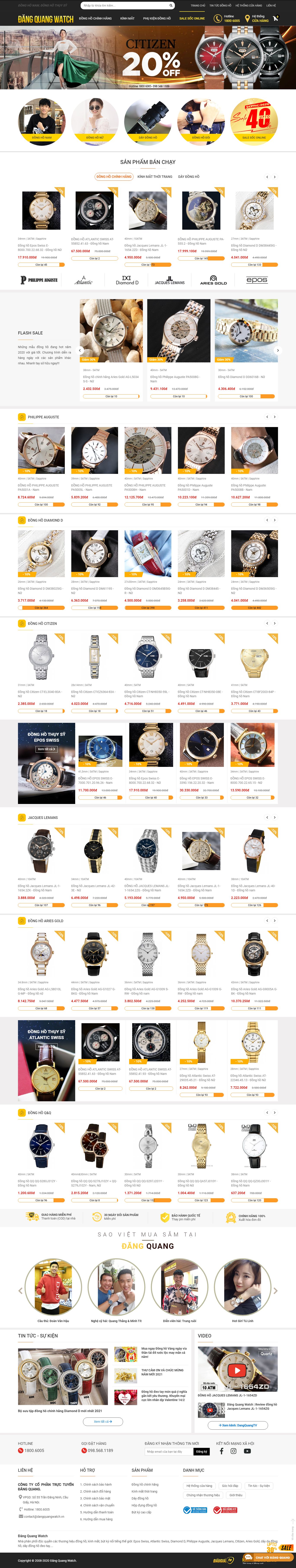 Thiết kế Web digi dangquangwatch.vn