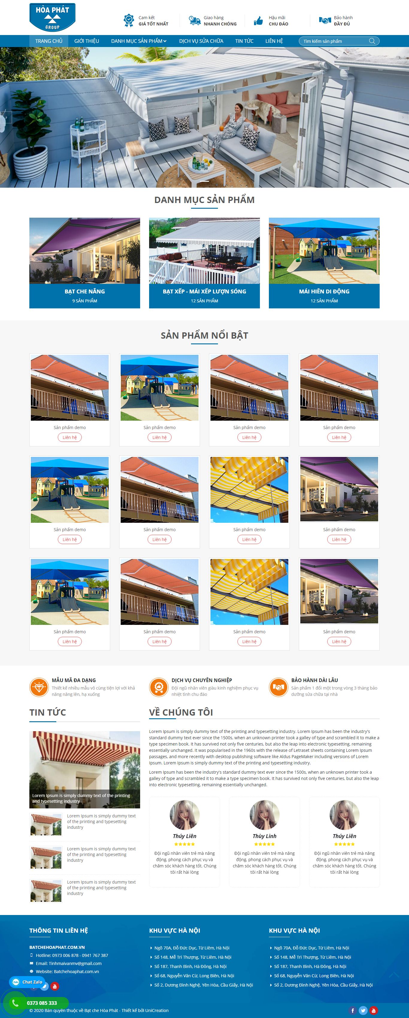 Thiết kế Web 500k batchehoaphat.giaodiendep.com