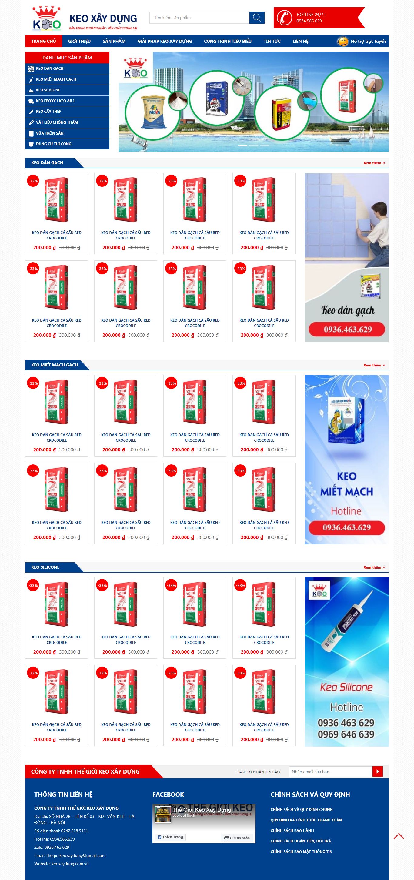 Thiết kế Web big keoxaydung.giaodiendep.com