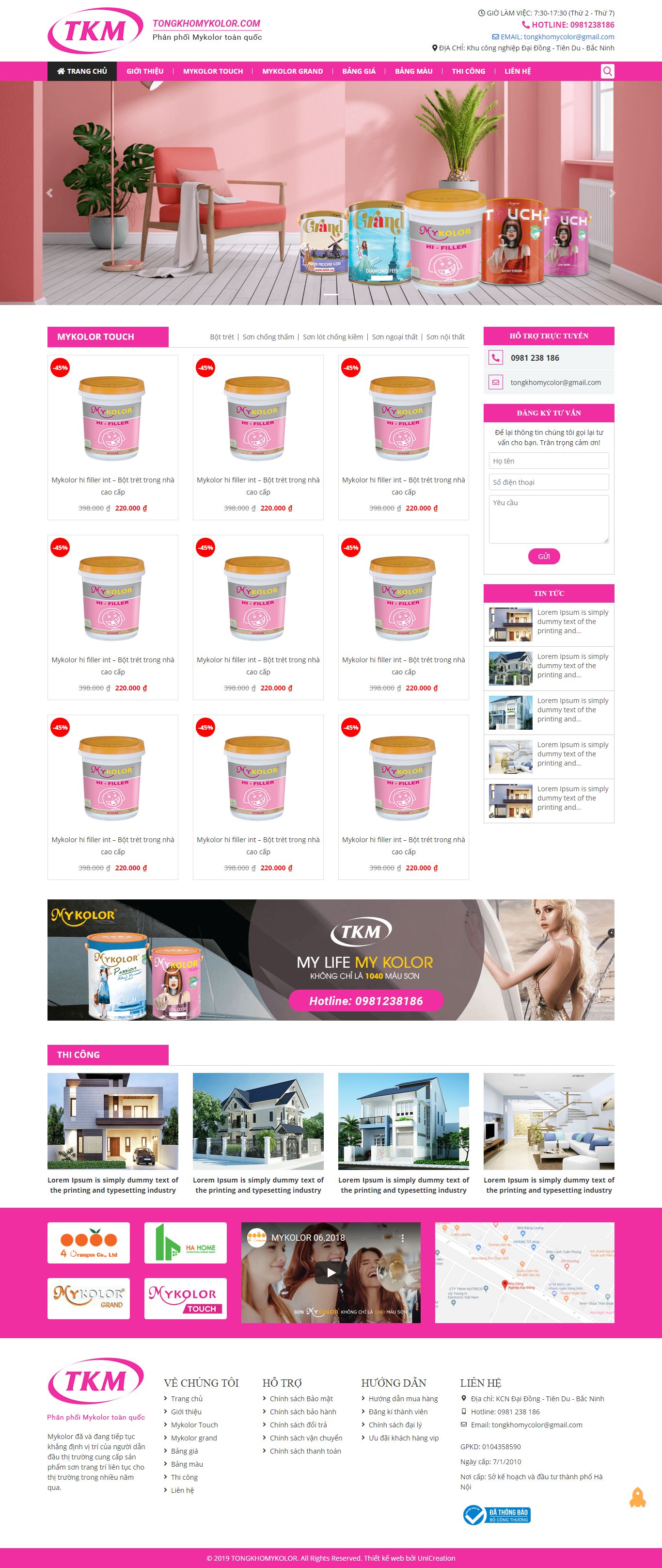 Thiết kế Web big tongkhomykolor.giaodiendep.com