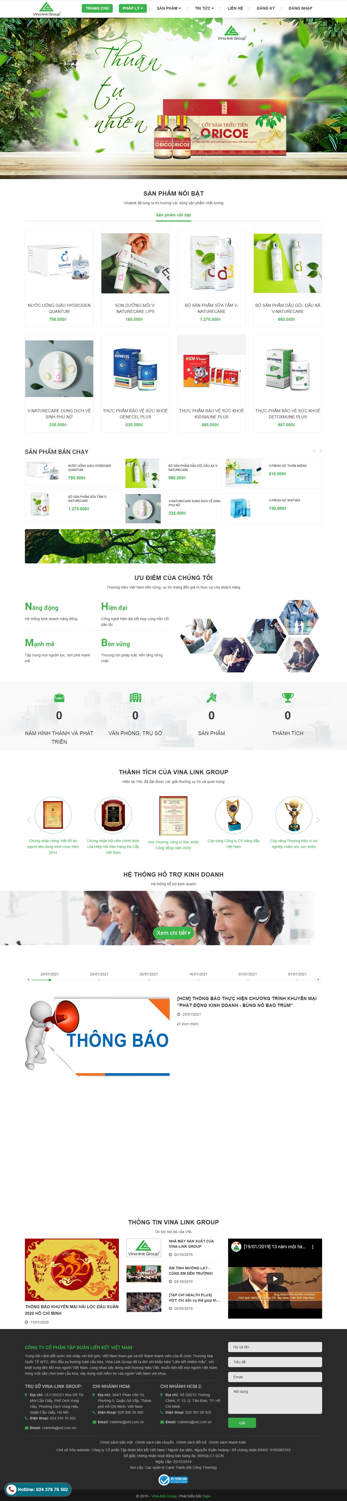 Thiết kế Web vinalink vnl.com.vn