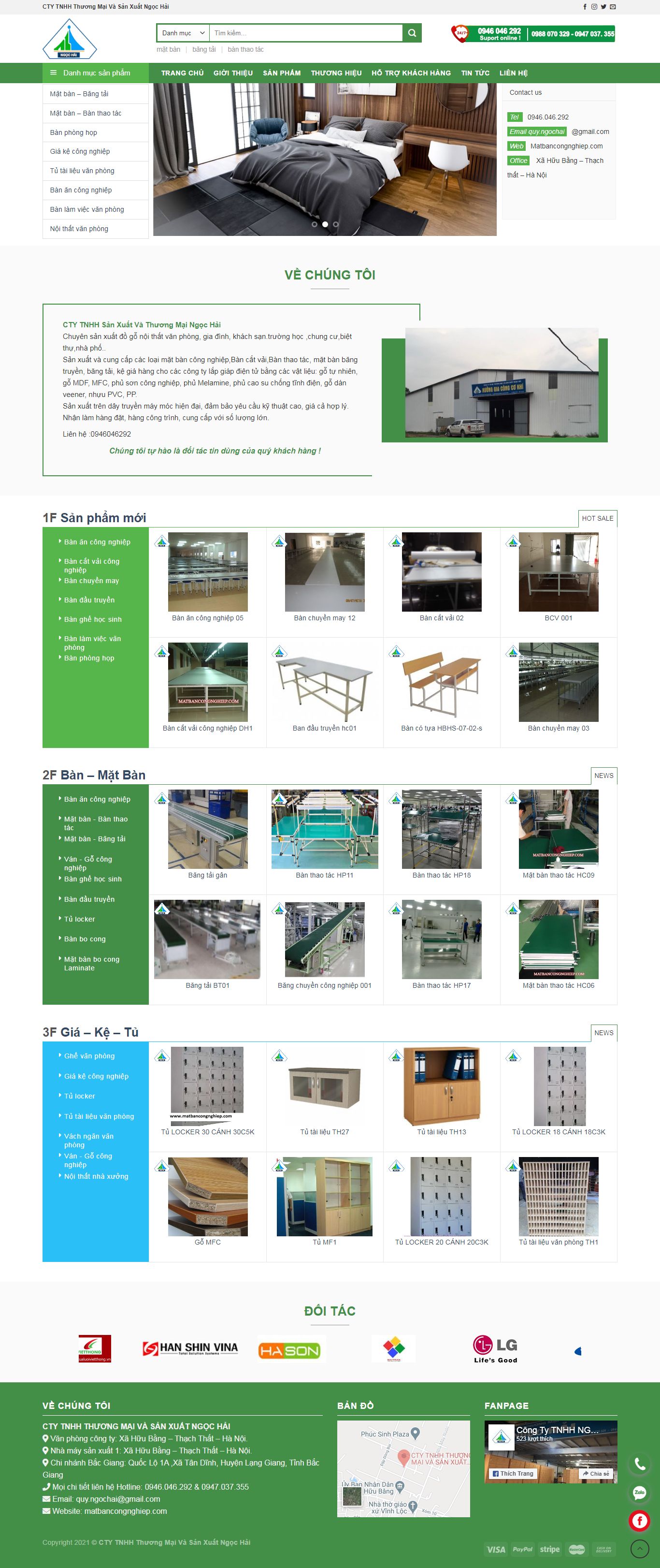 Thiết kế Web bàn ghế nội thất matbancongnghiep.com