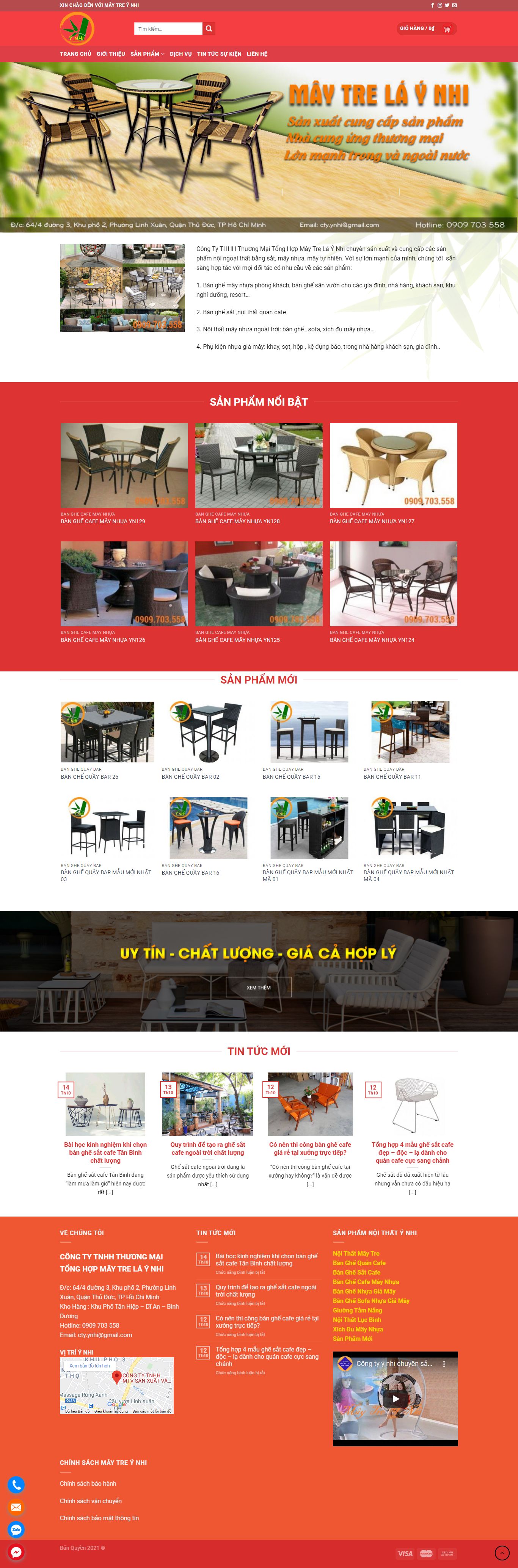 Thiết kế Web bàn ghế nội thất maytreynhi.com