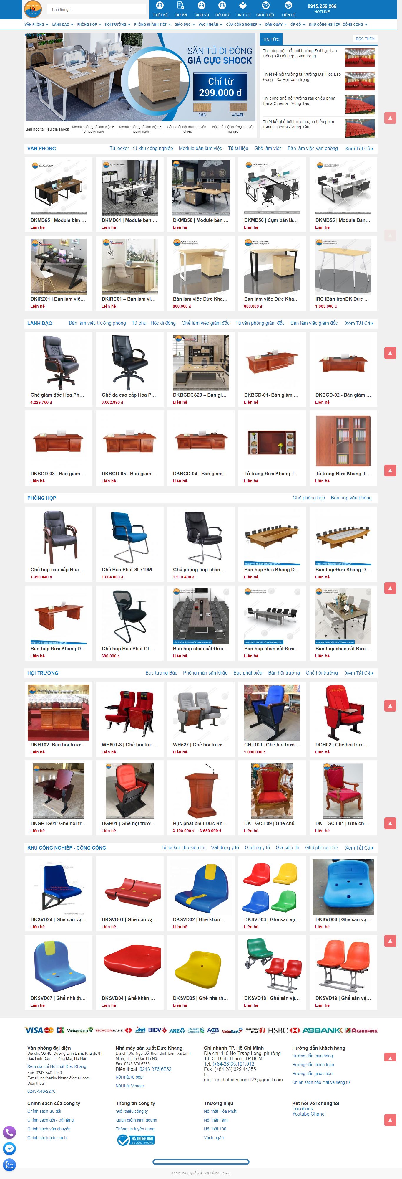Thiết kế Web bàn ghế nội thất noithatduckhang.com.vn
