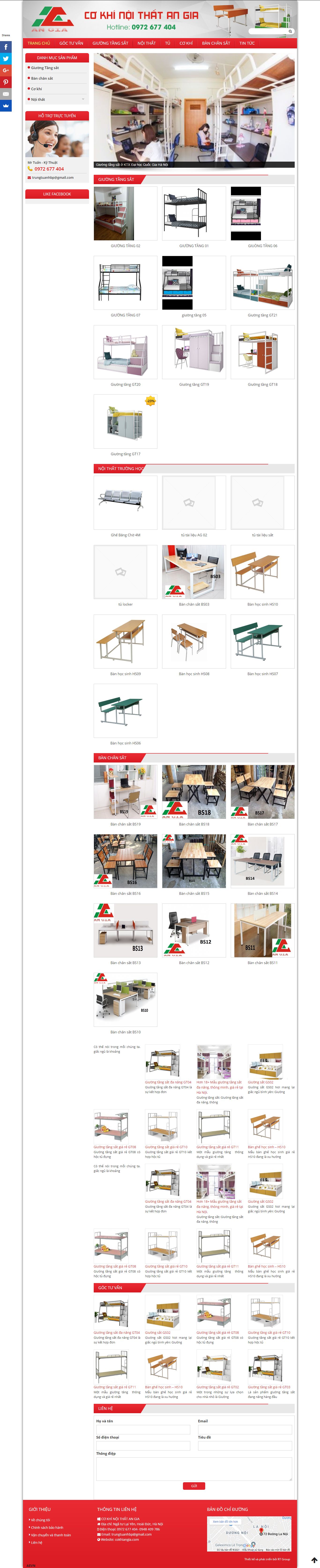 Thiết kế Web bàn ghế nội thất cokhiangia.com